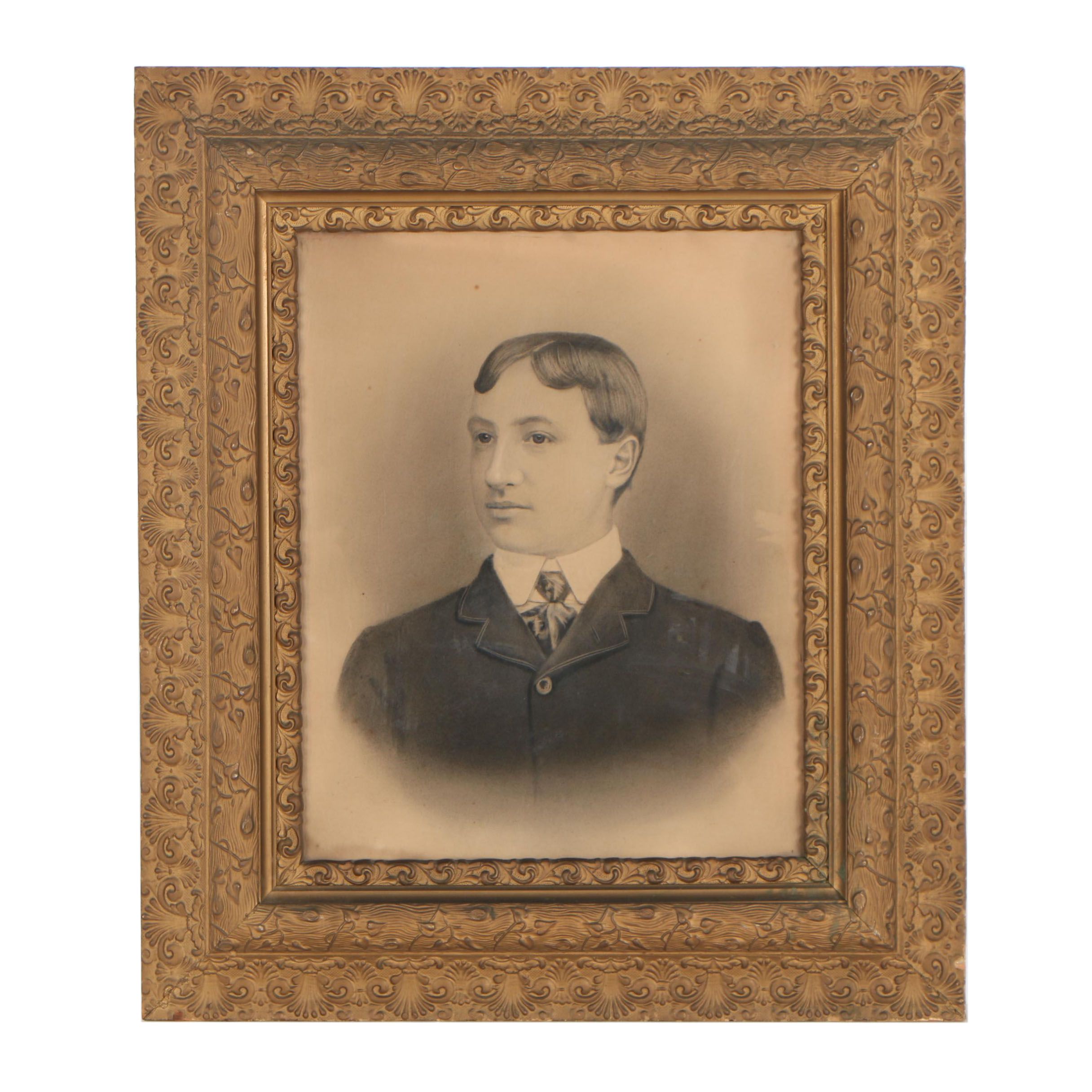 Antique Crayon Enlargement Portrait