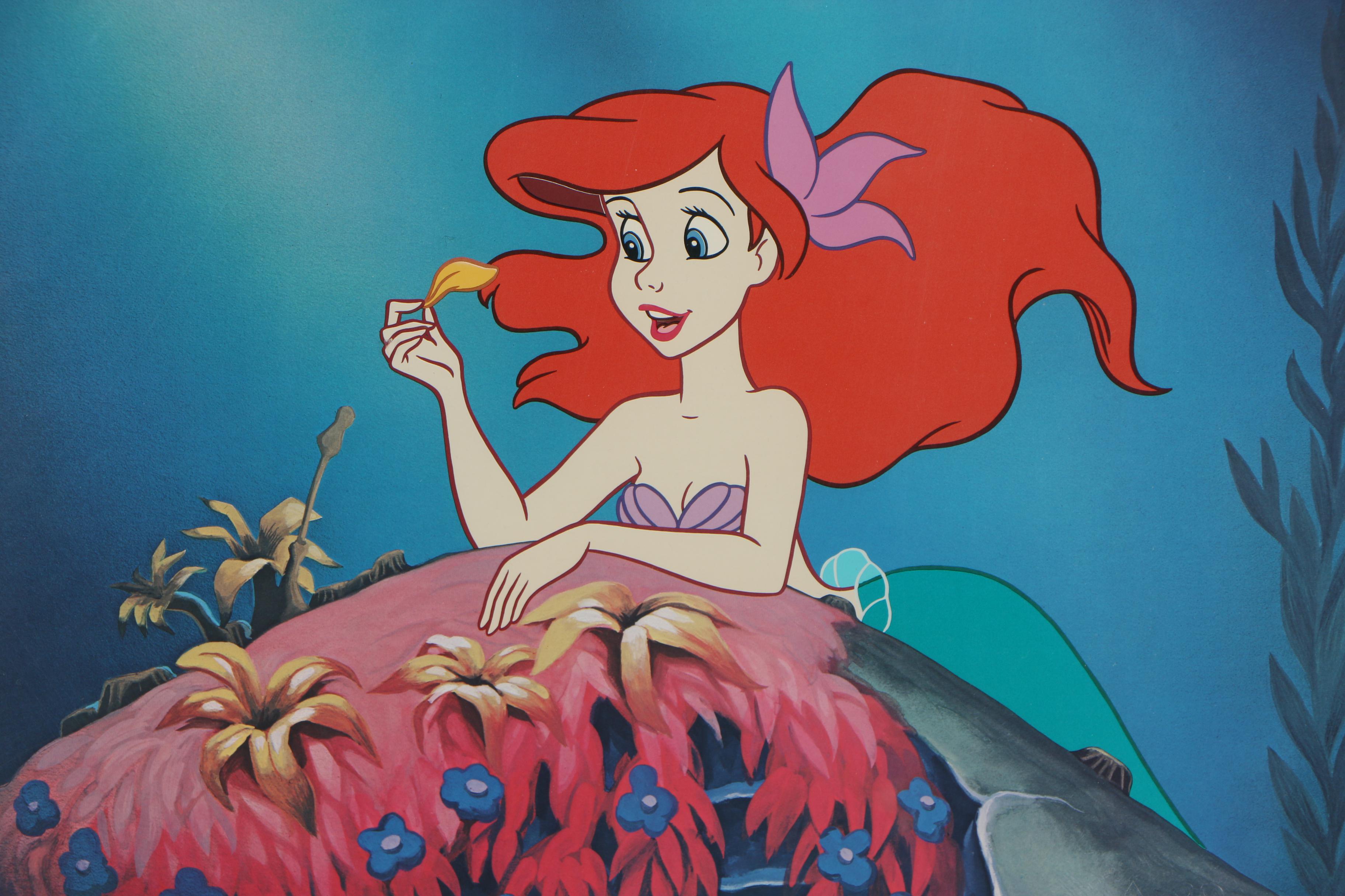 Disney Classic Artwork Collector's Edition Offset Lithograph "Ariel in Love"