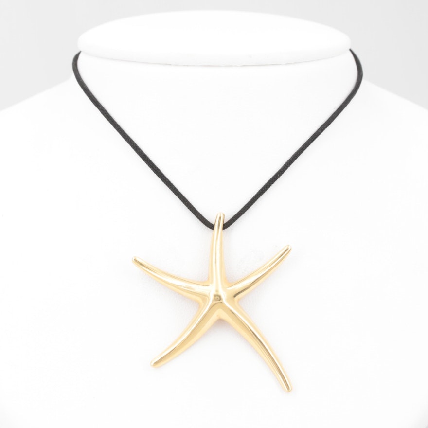 Elsa Peretti for Tiffany & Co. 18K Yellow Gold Starfish Necklace
