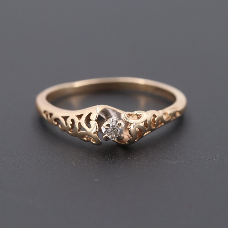 10K Yellow Gold Diamond Ring