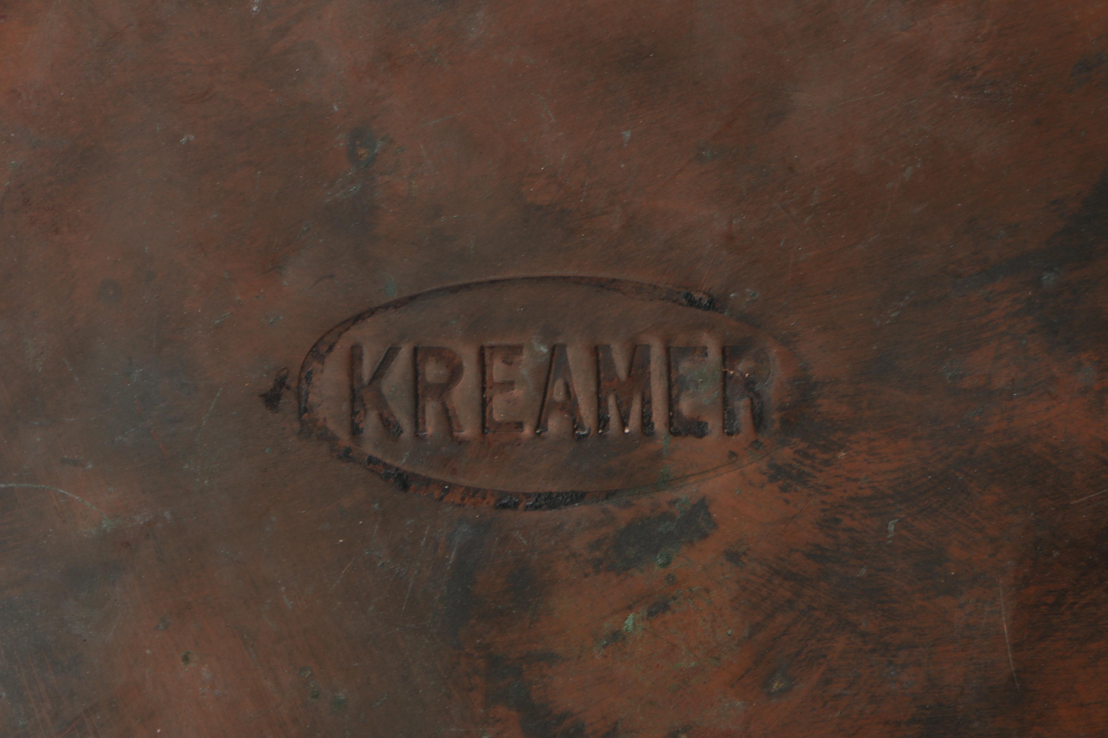 Converted Kreamer Copper Bottom Kettle Table Lamp, Early 20th Century