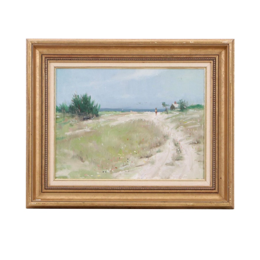 Harry Barton Oil Painting of a Coastal Landscape