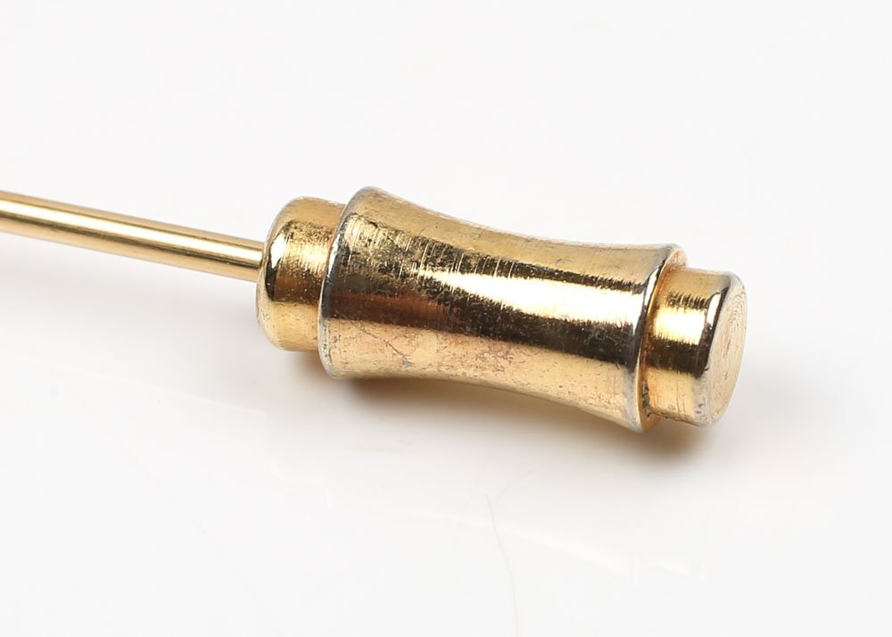 14K Yellow Gold Aquamarine Stick Pin