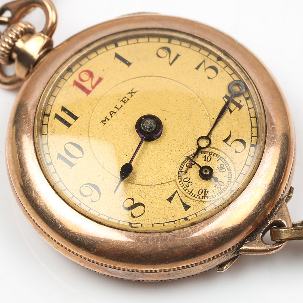 Malex Silver Plated Top Wind Watch