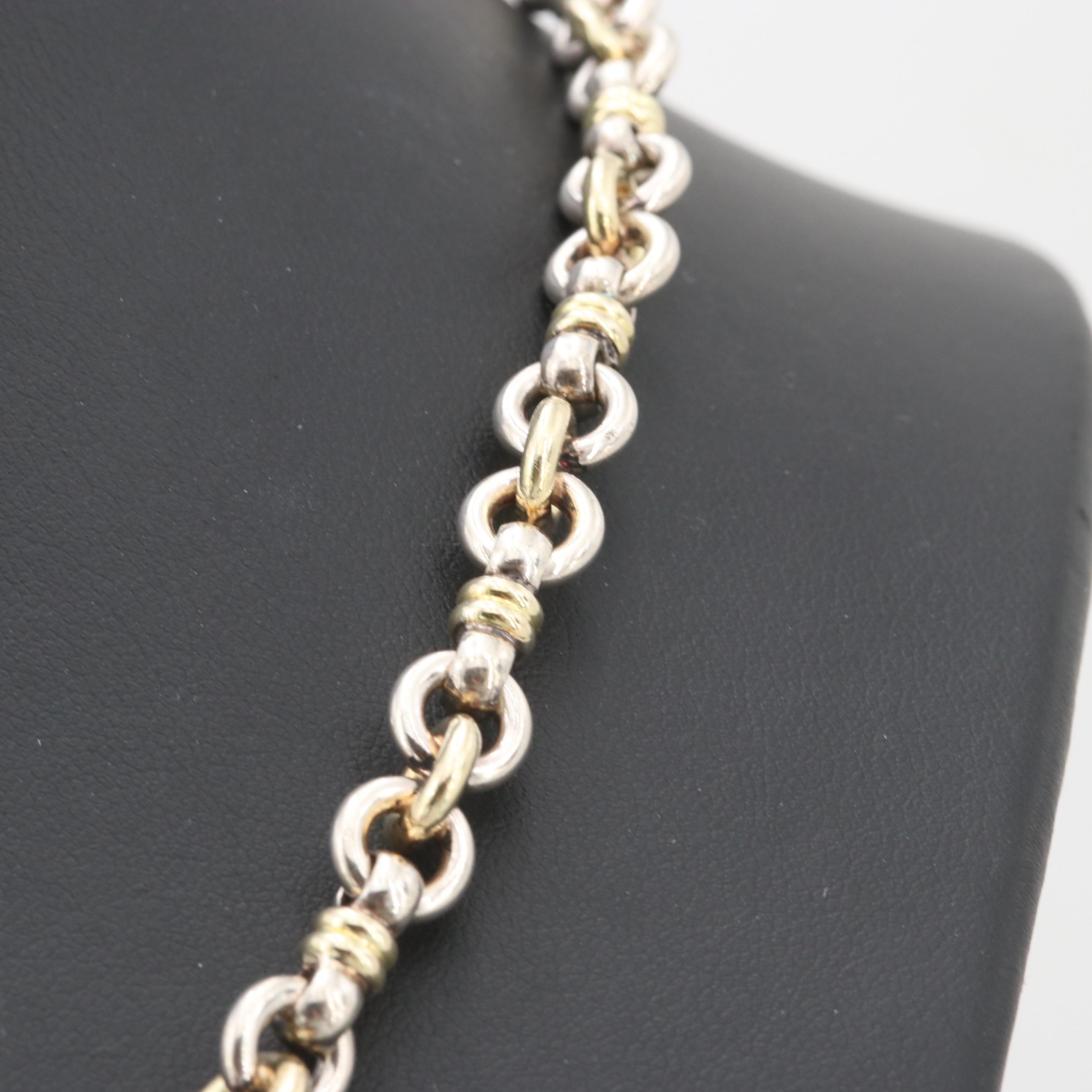 Christofle 18K Yellow Gold and Sterling Silver Necklace