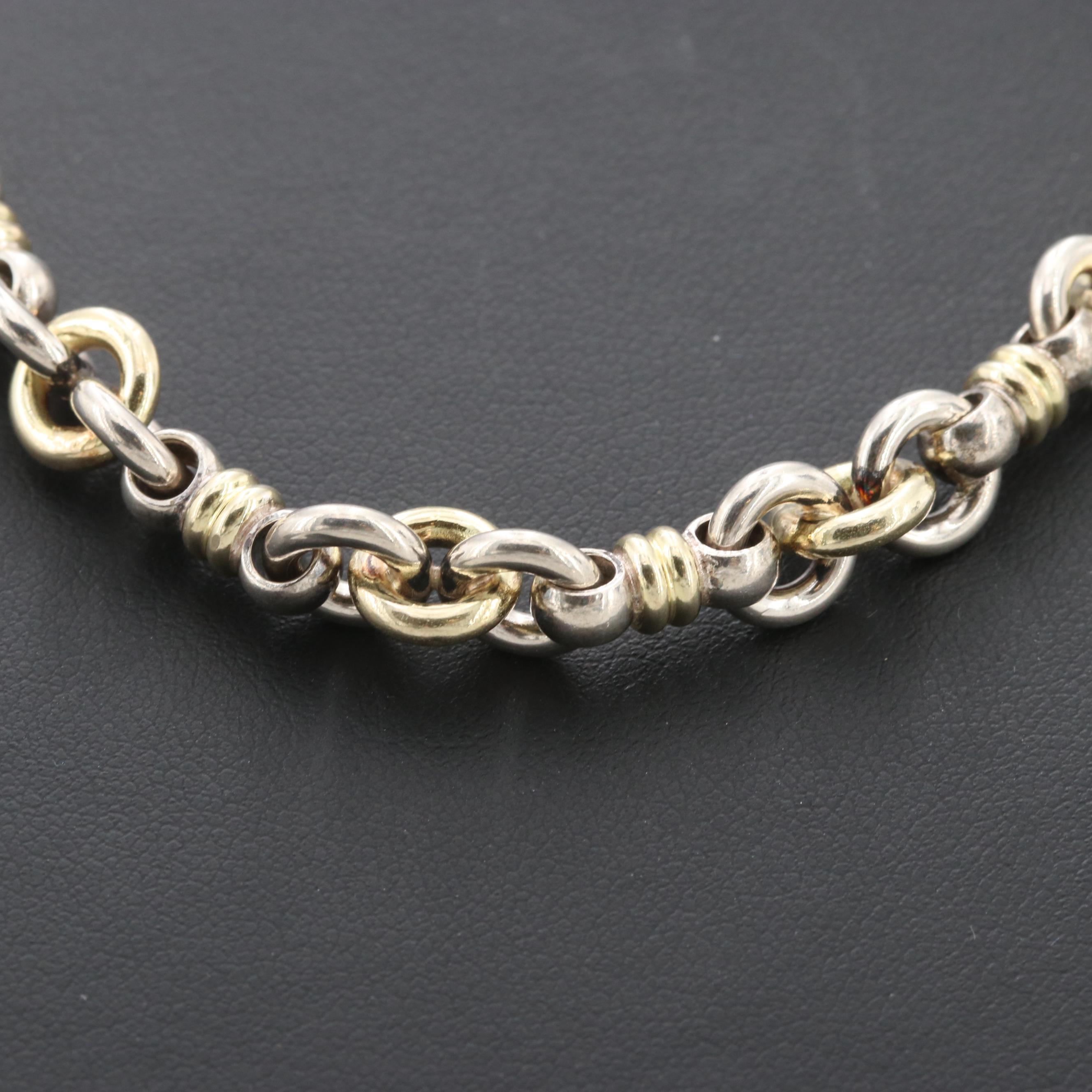 Christofle 18K Yellow Gold and Sterling Silver Necklace