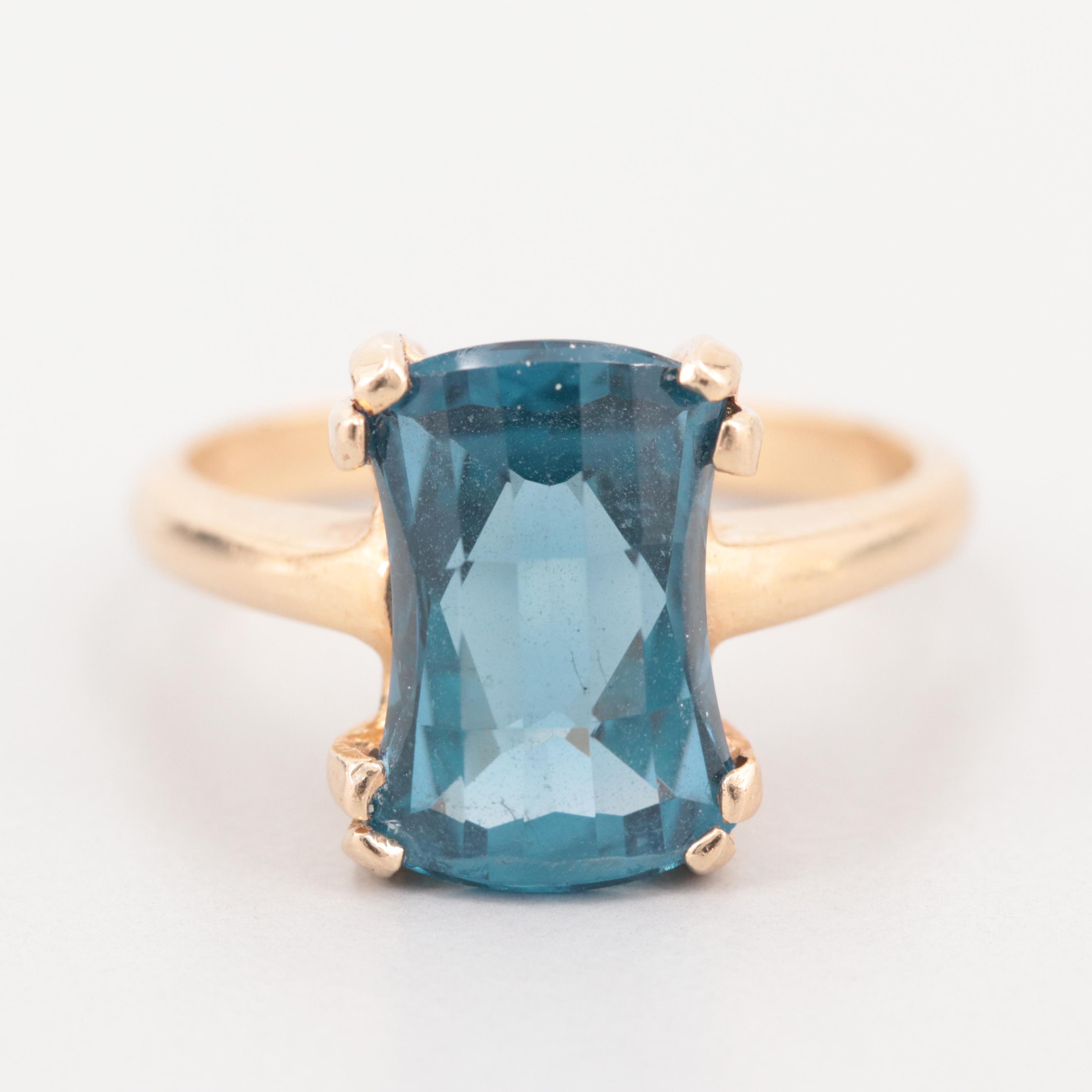 Baden & Foss 14K Yellow Gold Synthetic Spinel Ring