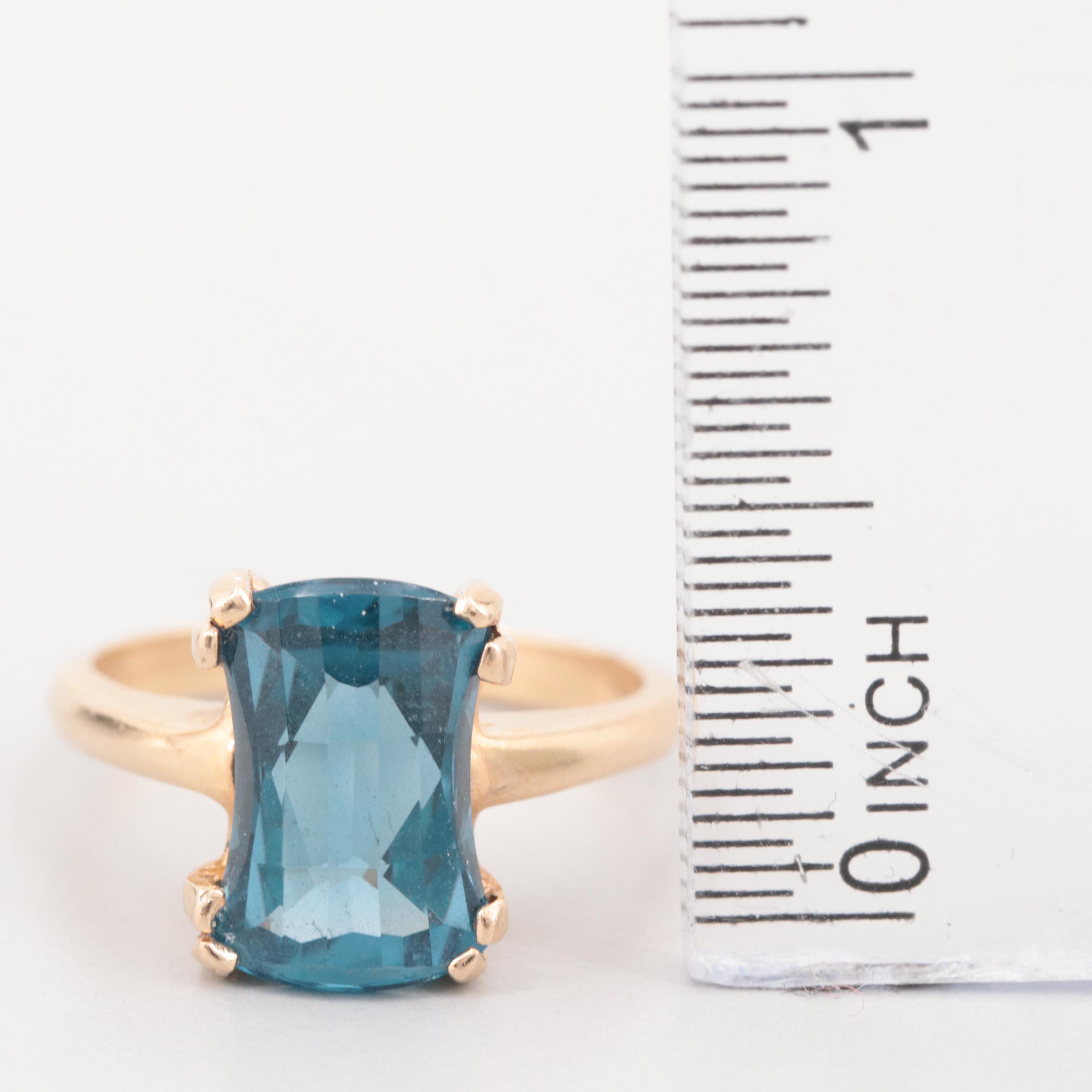 Baden & Foss 14K Yellow Gold Synthetic Spinel Ring