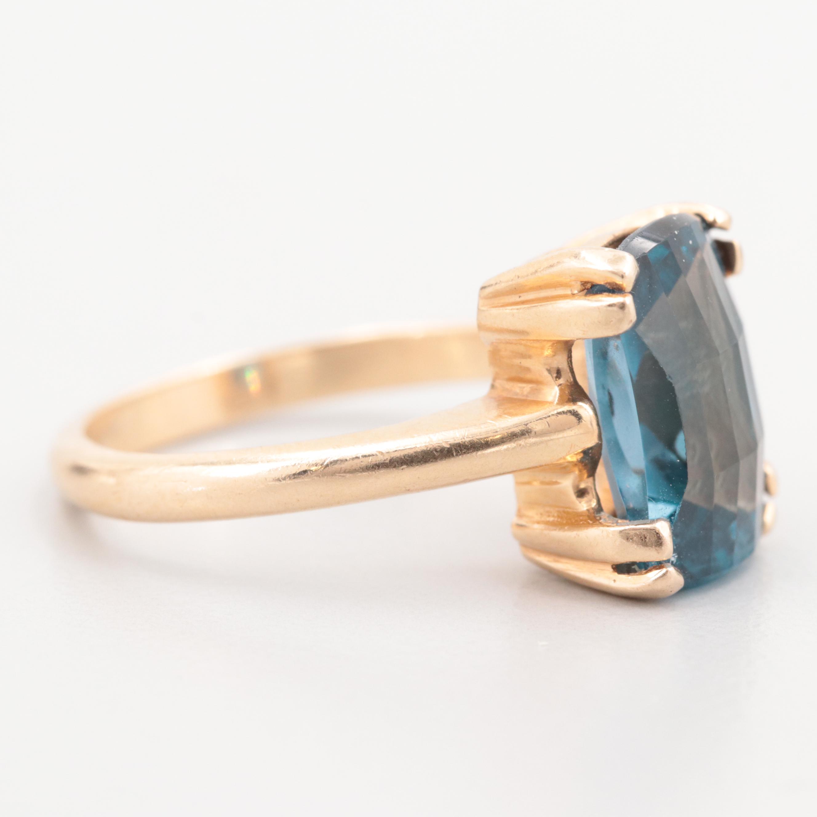 Baden & Foss 14K Yellow Gold Synthetic Spinel Ring