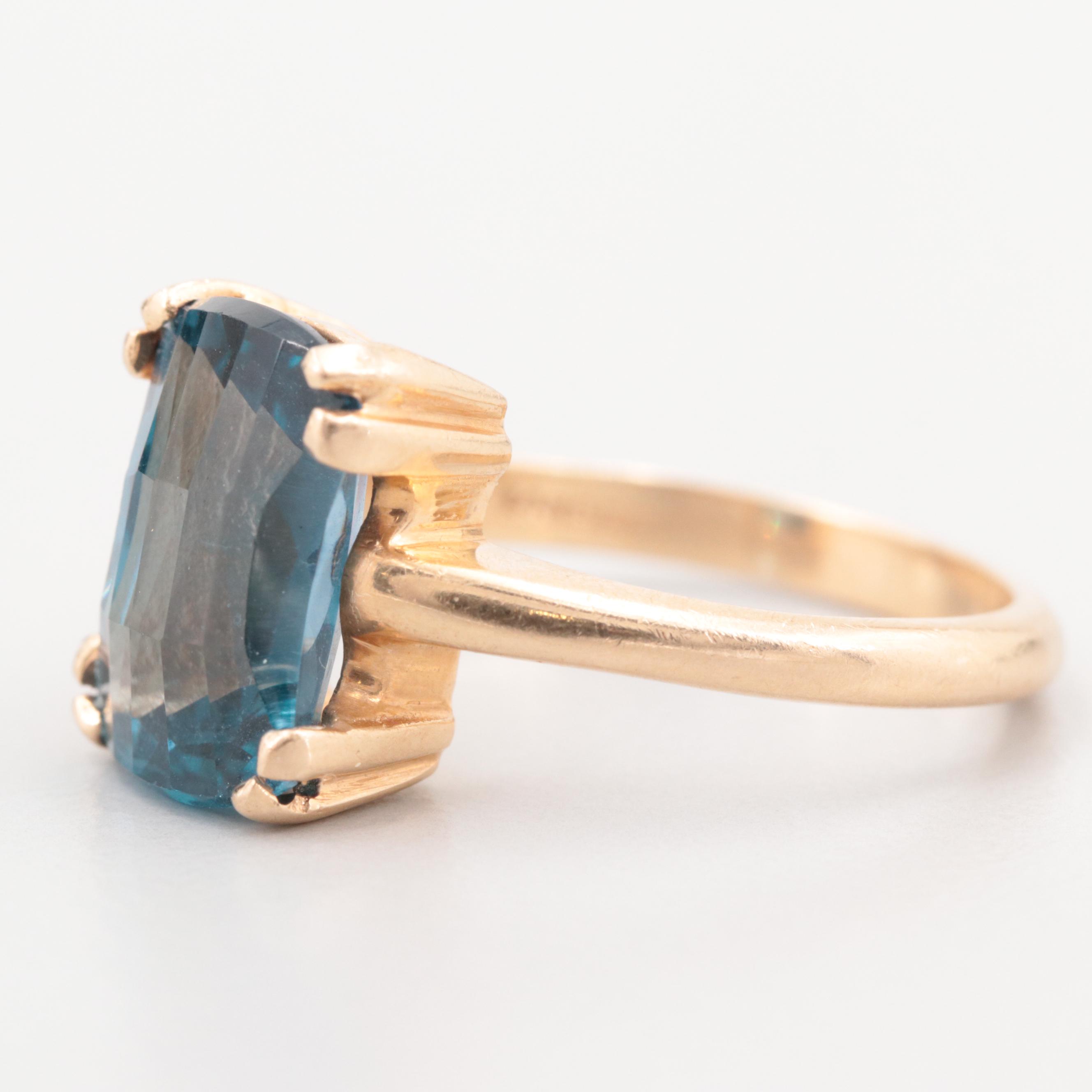 Baden & Foss 14K Yellow Gold Synthetic Spinel Ring