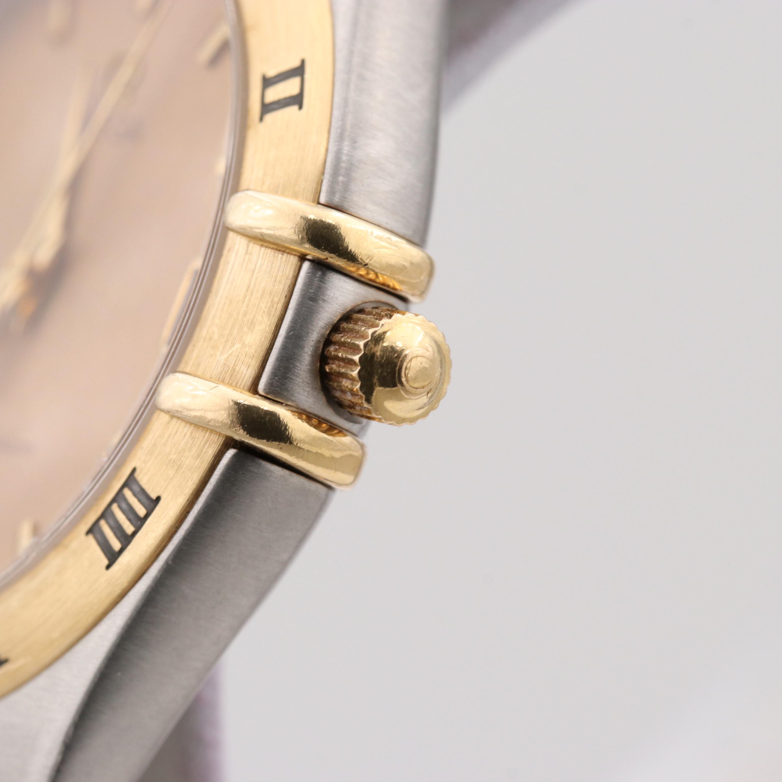 Omega Constellation 18K Yellow Gold and Stainless Steel Quartz Watch