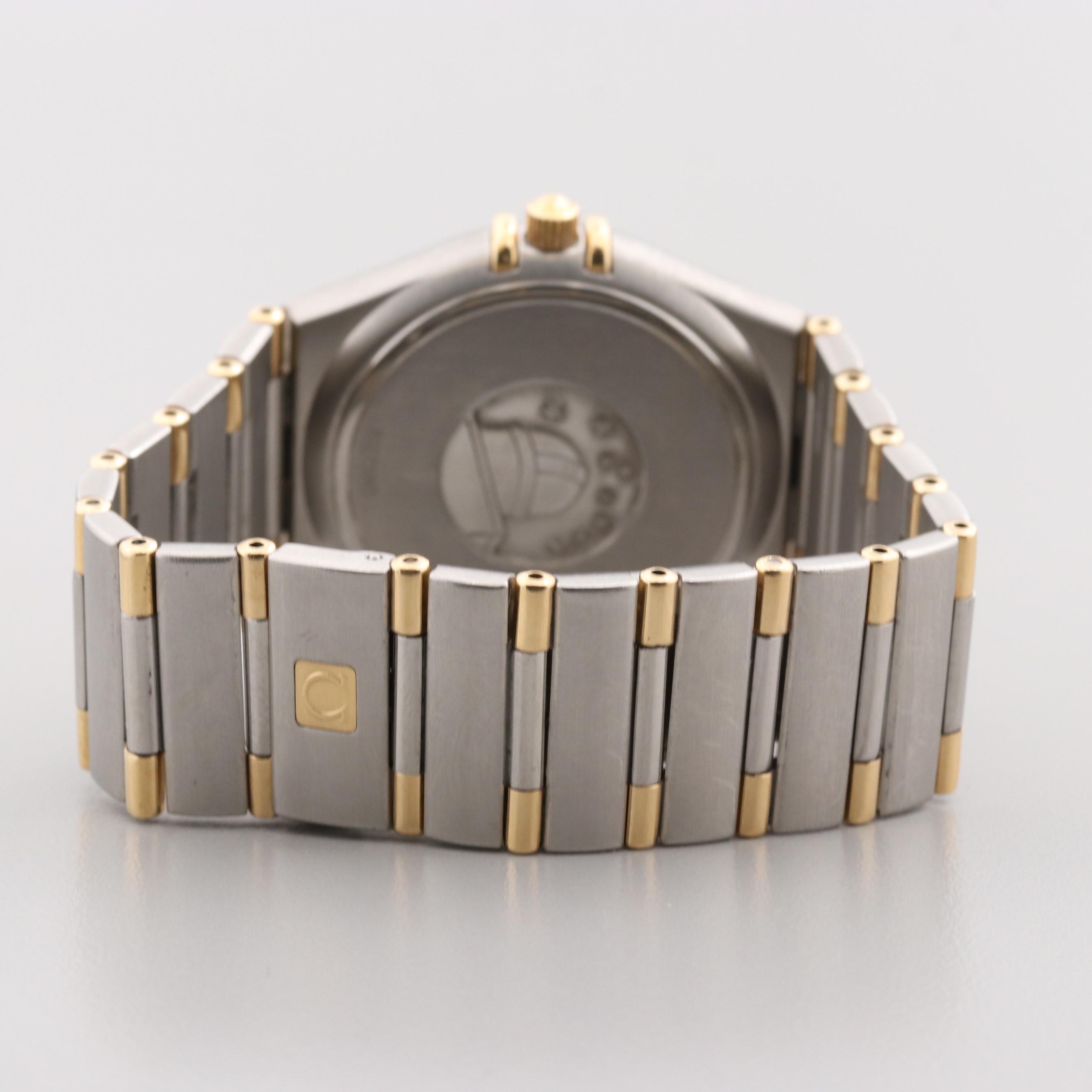 Omega Constellation 18K Yellow Gold and Stainless Steel Quartz Watch