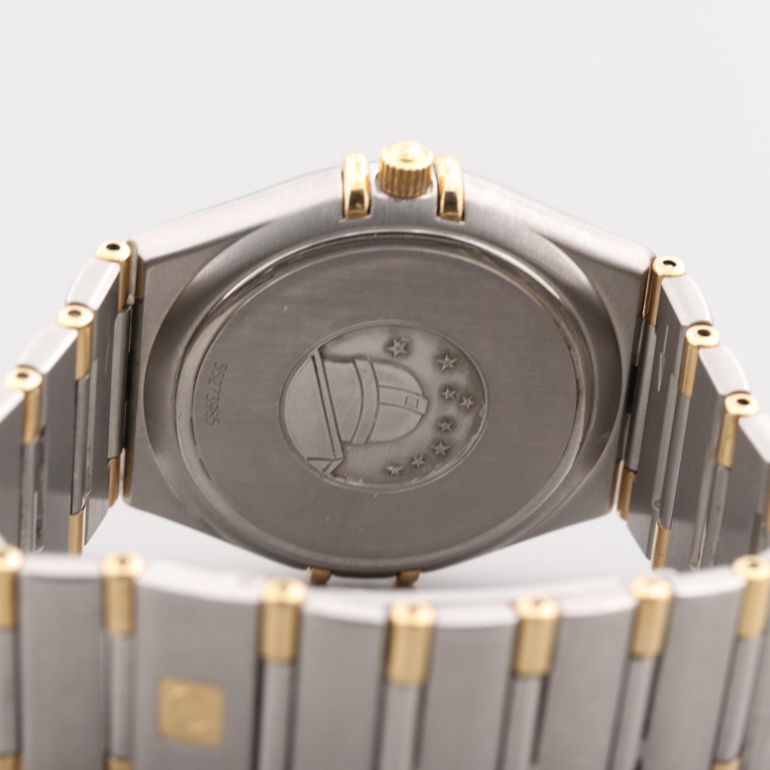 Omega Constellation 18K Yellow Gold and Stainless Steel Quartz Watch