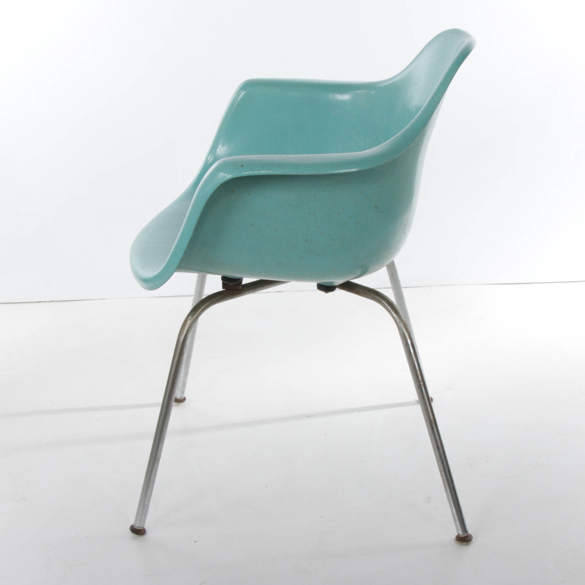 Eames Style Fiberglass Shell Chair, Mid-20th Century