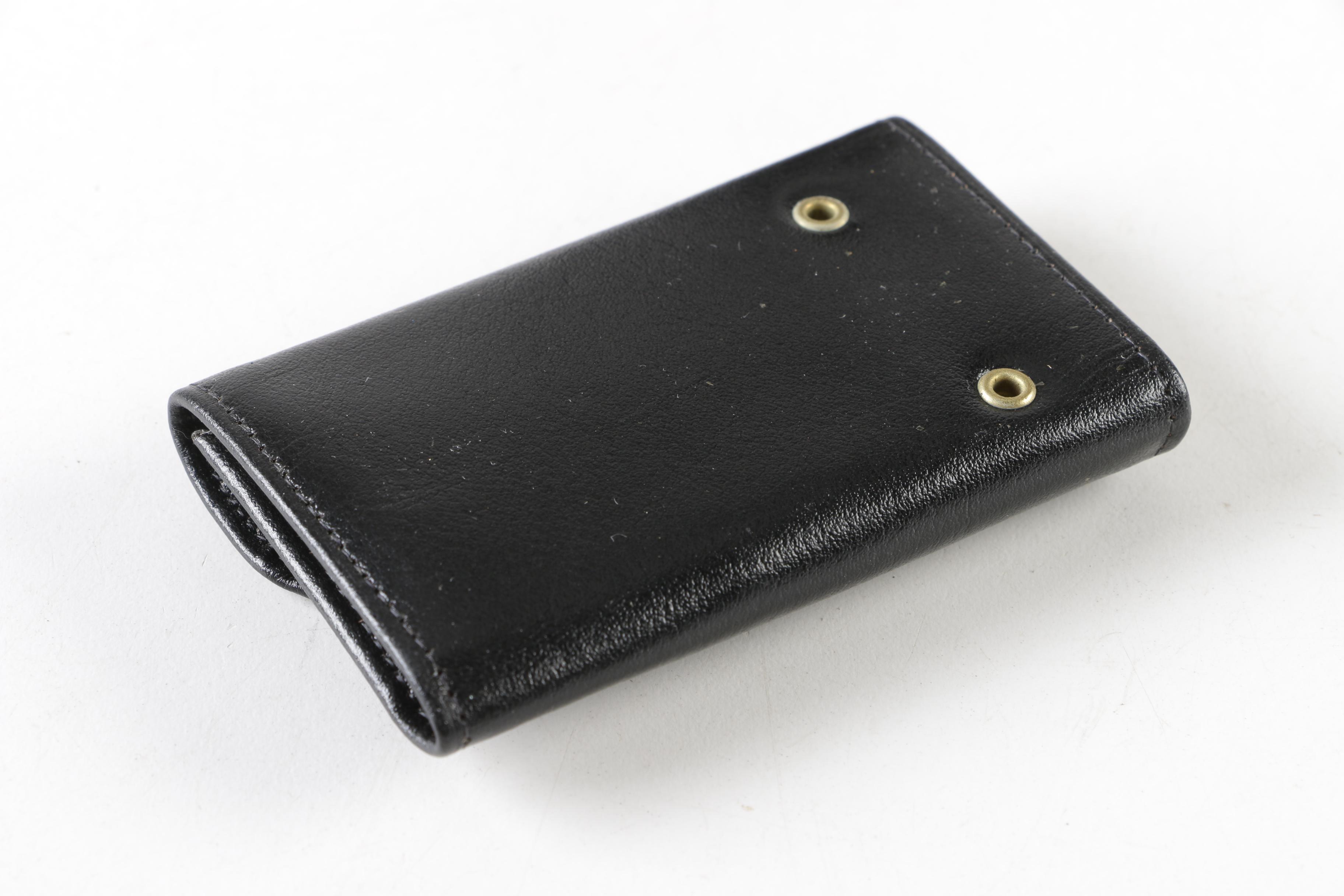 Pierre Cardin for Prince Gardner Leather Wallet and Key Holder, 1970s Vintage