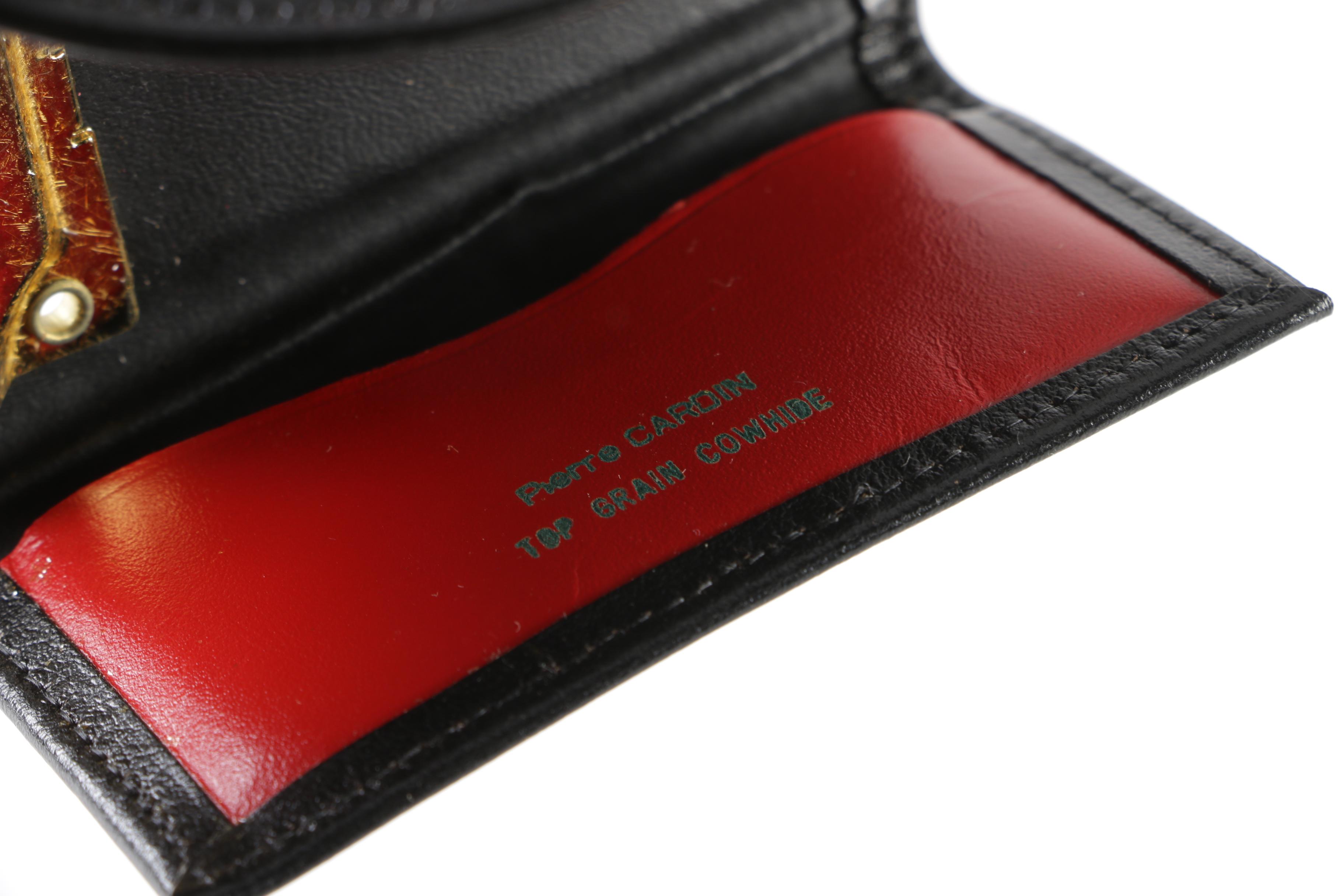 Pierre Cardin for Prince Gardner Leather Wallet and Key Holder, 1970s Vintage