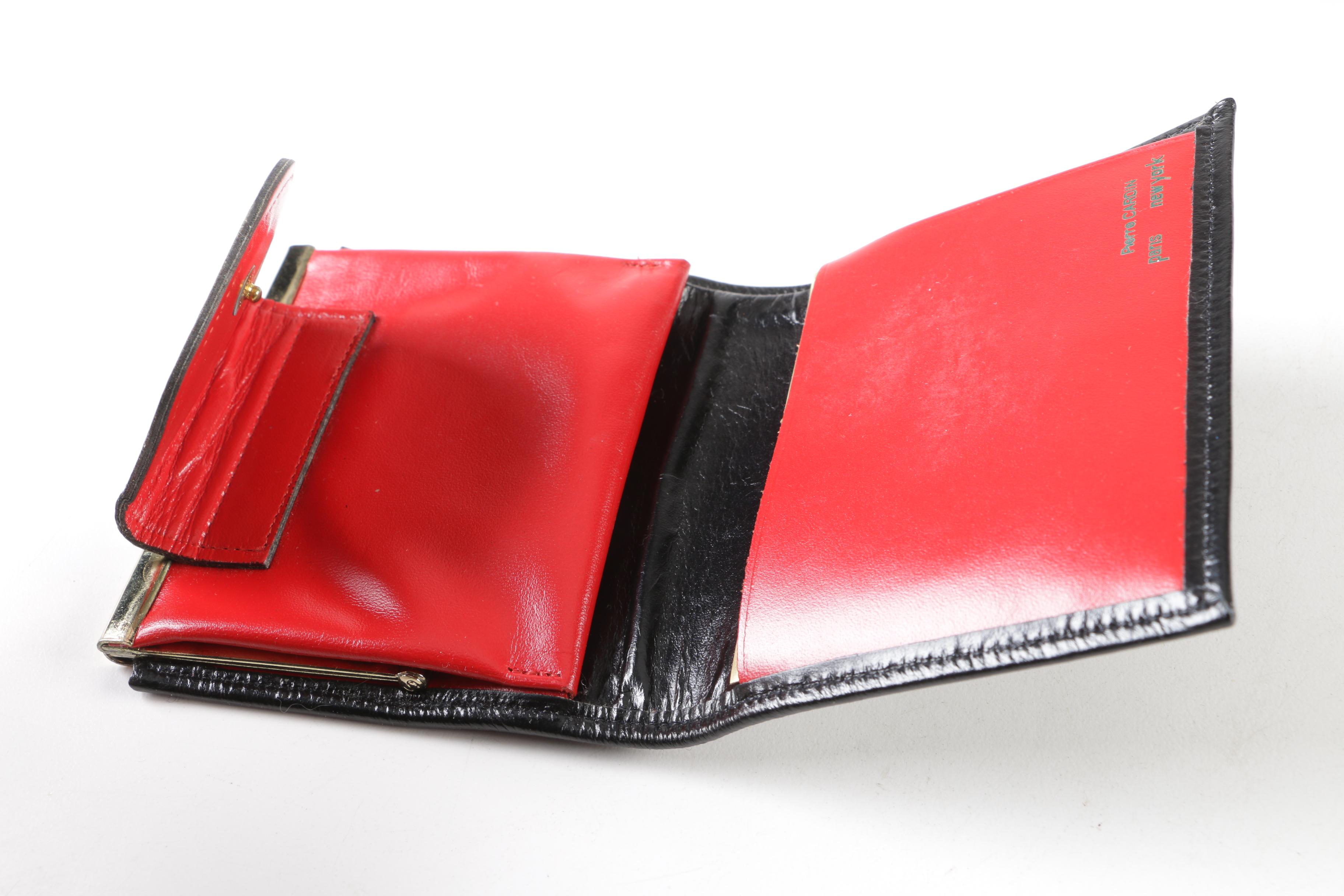 Pierre Cardin for Prince Gardner Leather Wallet and Key Holder, 1970s Vintage