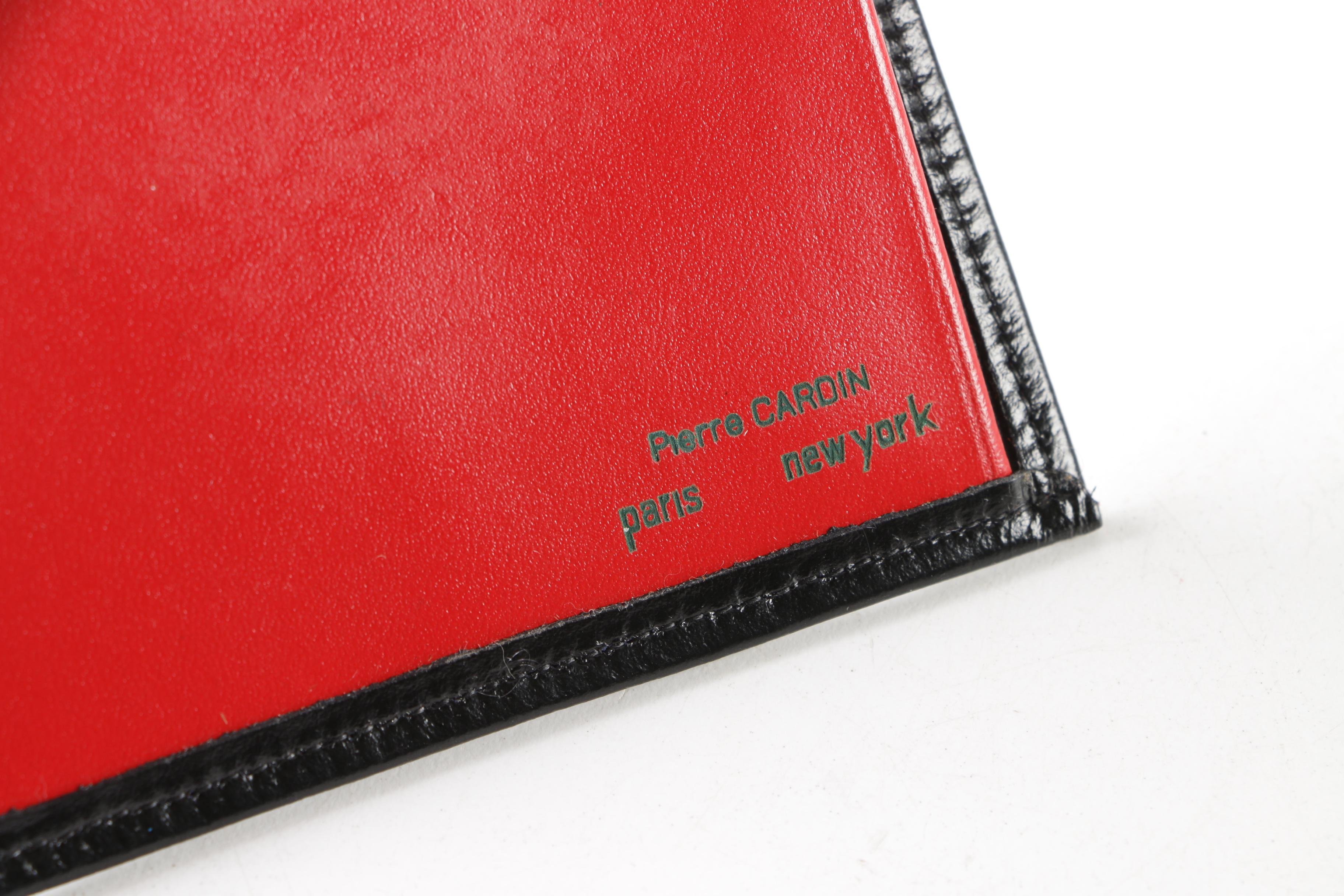 Pierre Cardin for Prince Gardner Leather Wallet and Key Holder, 1970s Vintage