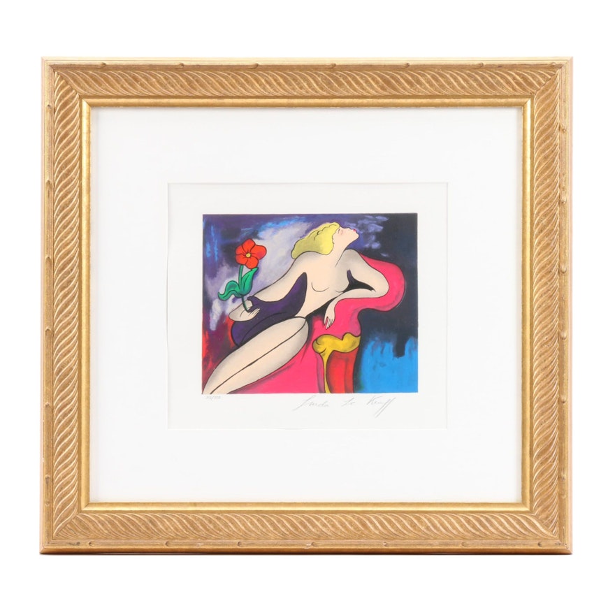 Linda Le Kinff Limited Edition Serigraph "Baiser"