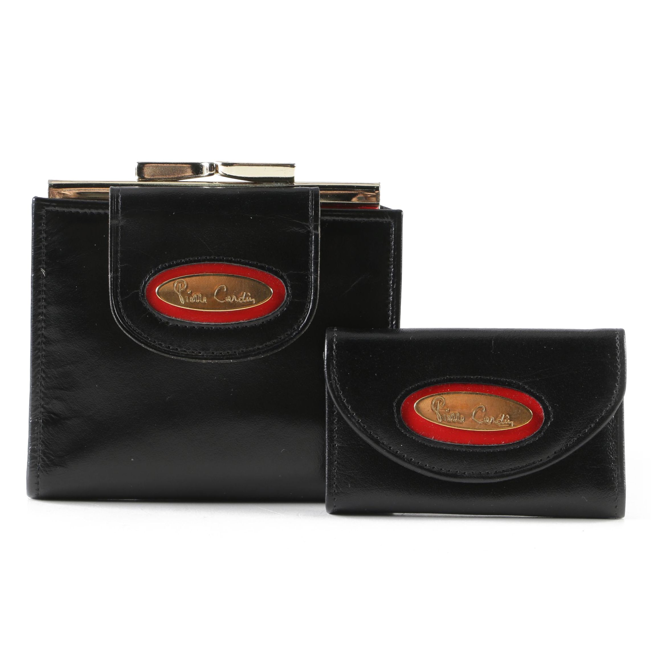 Pierre Cardin for Prince Gardner Leather Wallet and Key Holder, 1970s Vintage