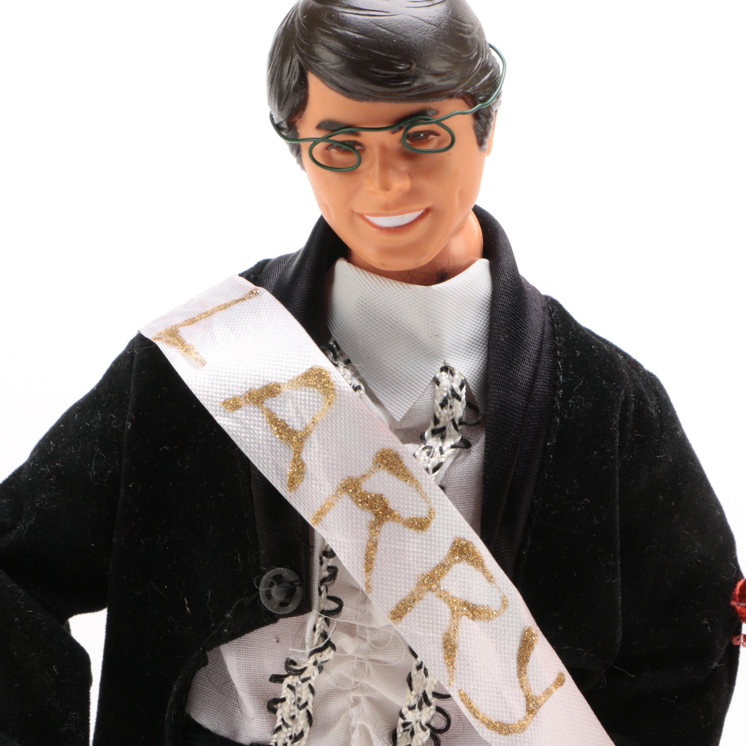 Modified Mattel "Barbie" and "Ken" Dolls in Handmade Costumes, Late 20th Century