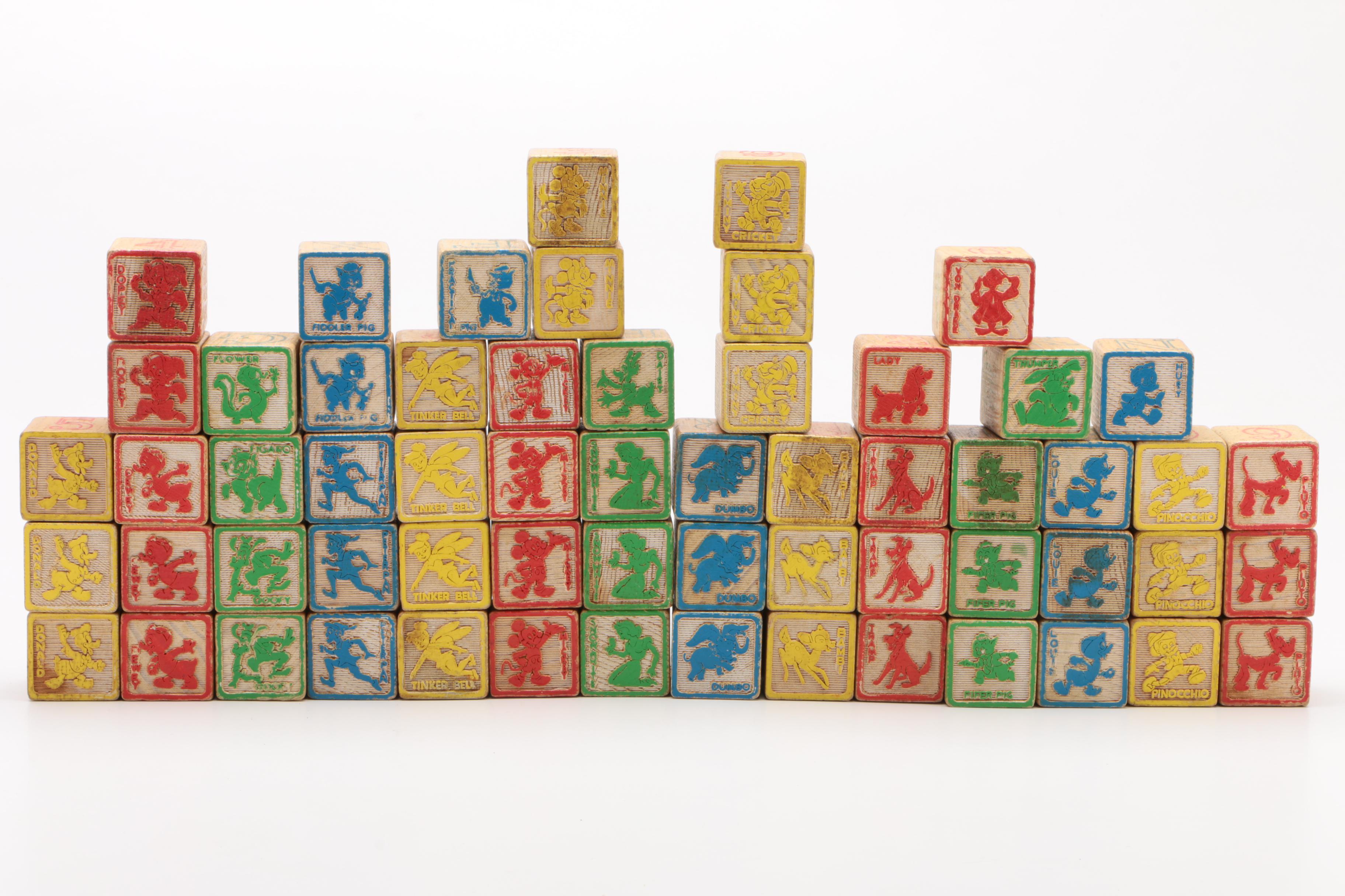 Wooden Disney Alphabet Blocks