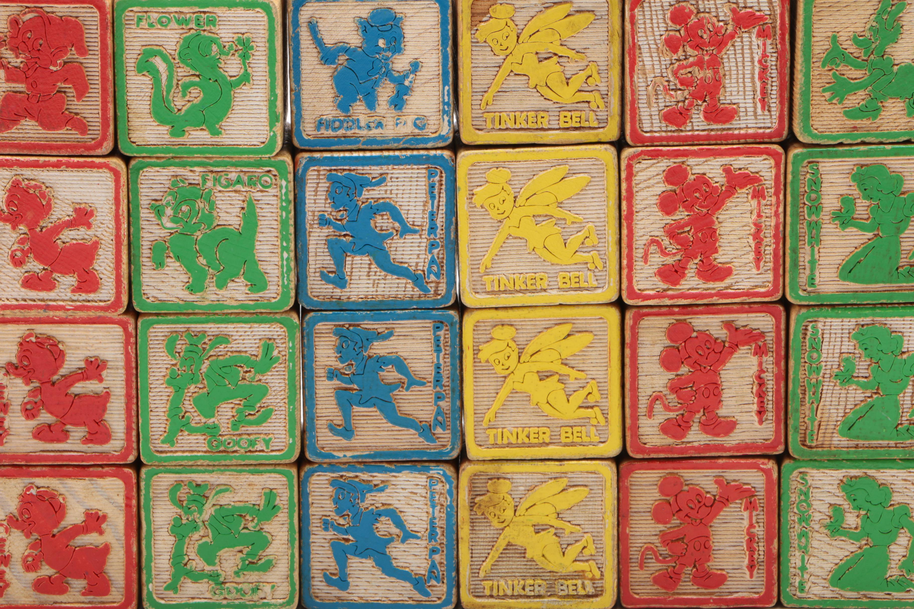 Wooden Disney Alphabet Blocks