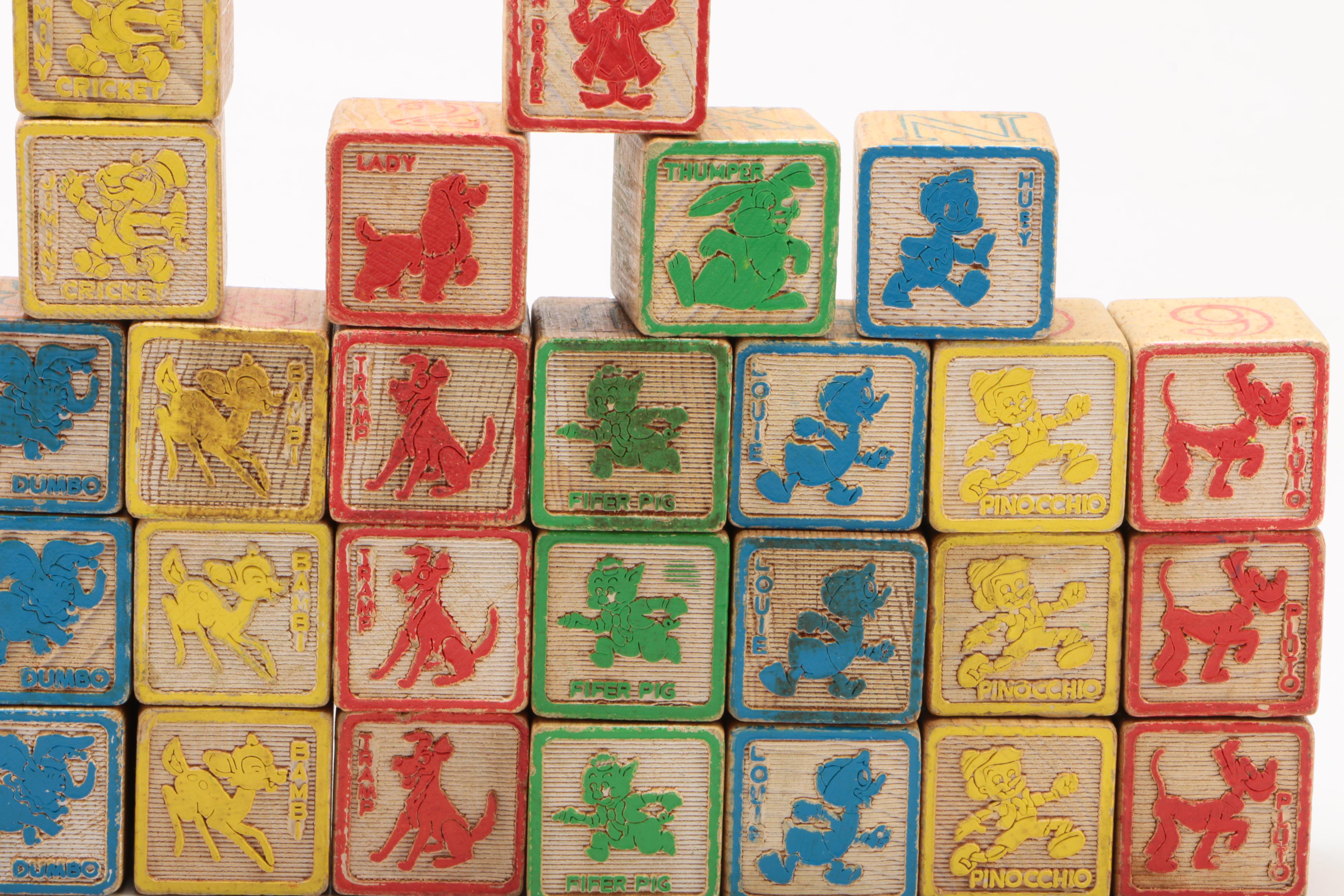 Wooden Disney Alphabet Blocks