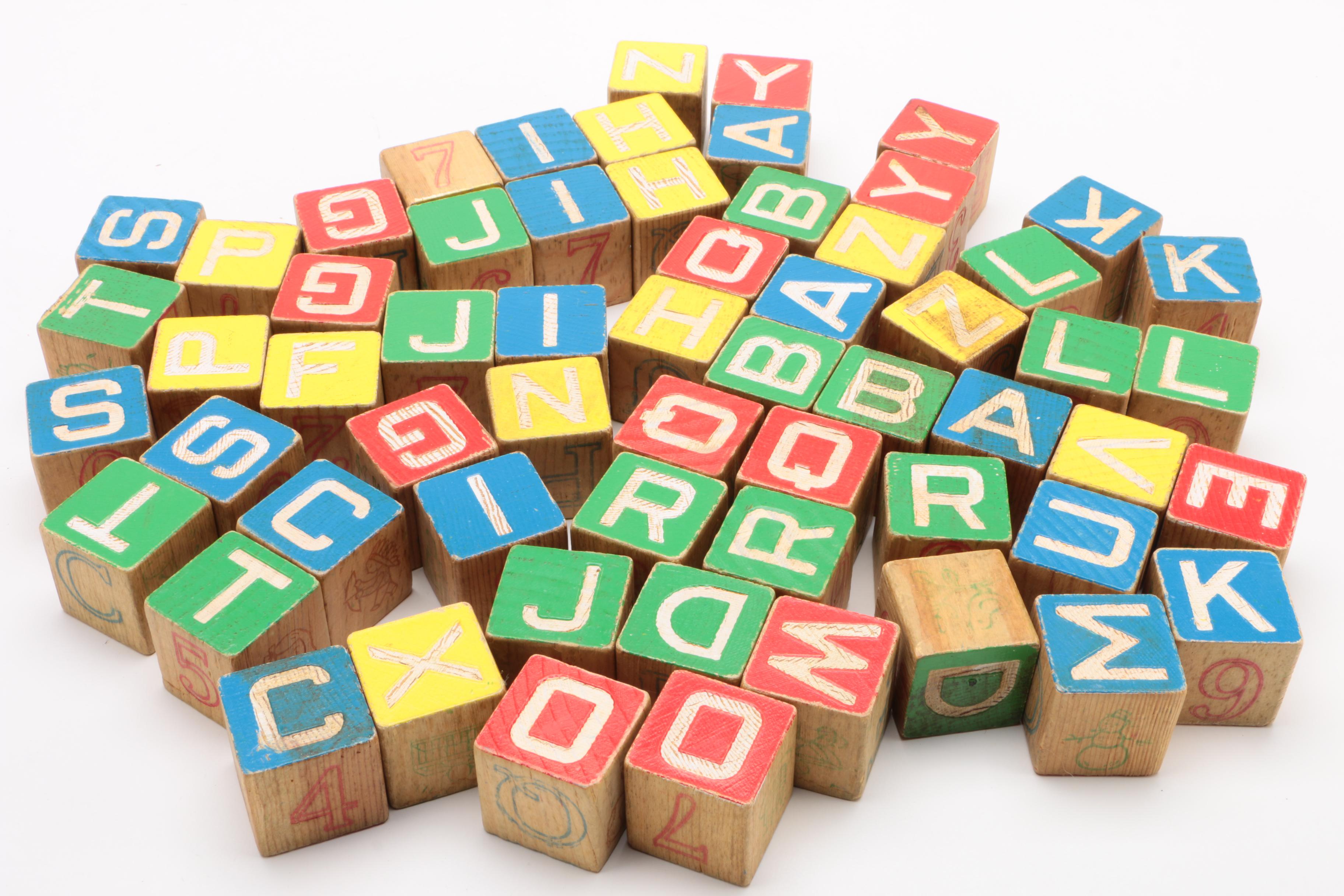 Wooden Disney Alphabet Blocks