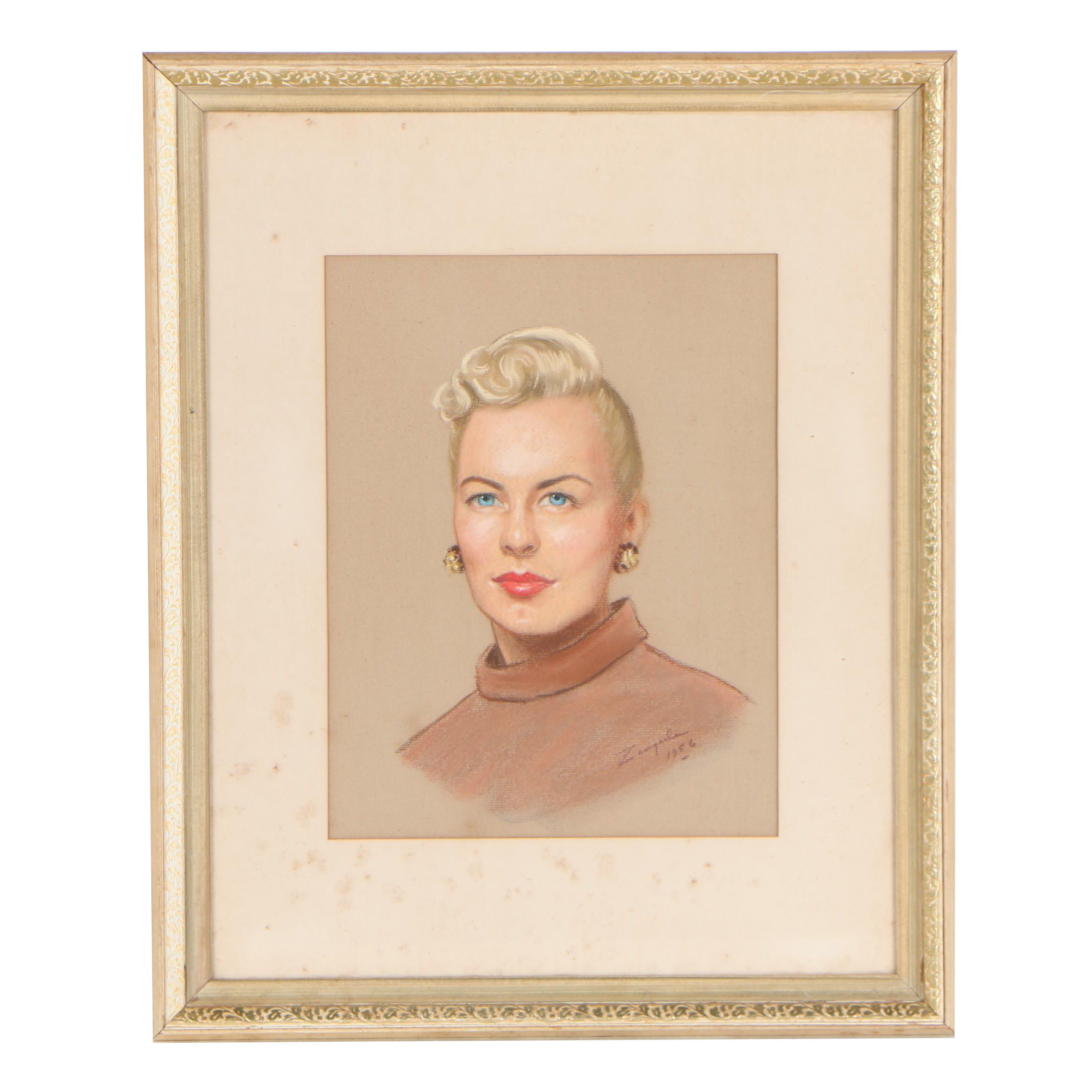 Peggy Zangerle Pastel Portrait Drawing