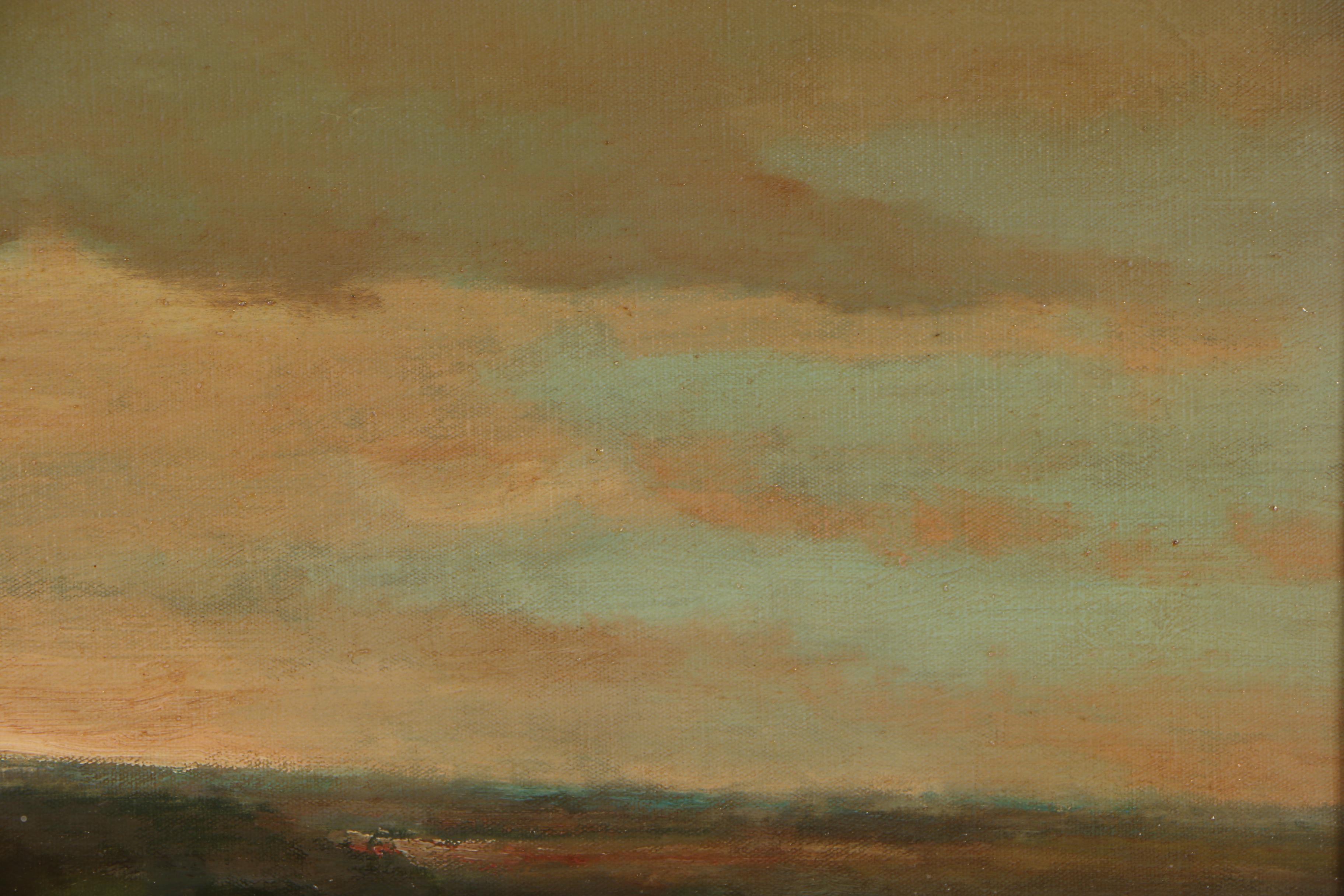 R. Wilson Oil Painting of Pastoral Landscape