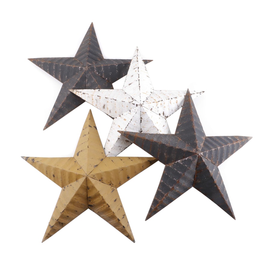 Rustic Style Painted Iron Stars