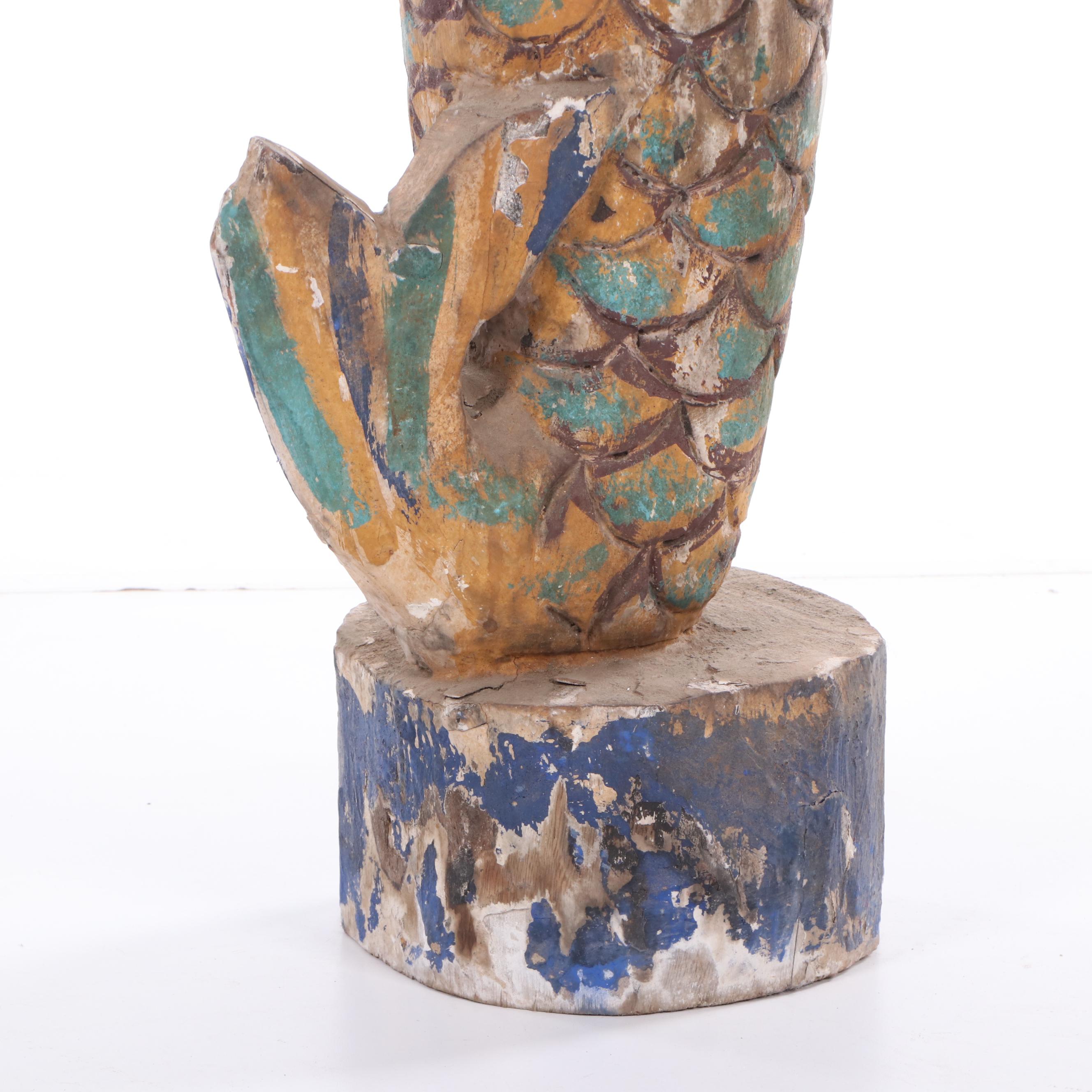 Polychrome Wood Mermaid Figurehead Reproduction