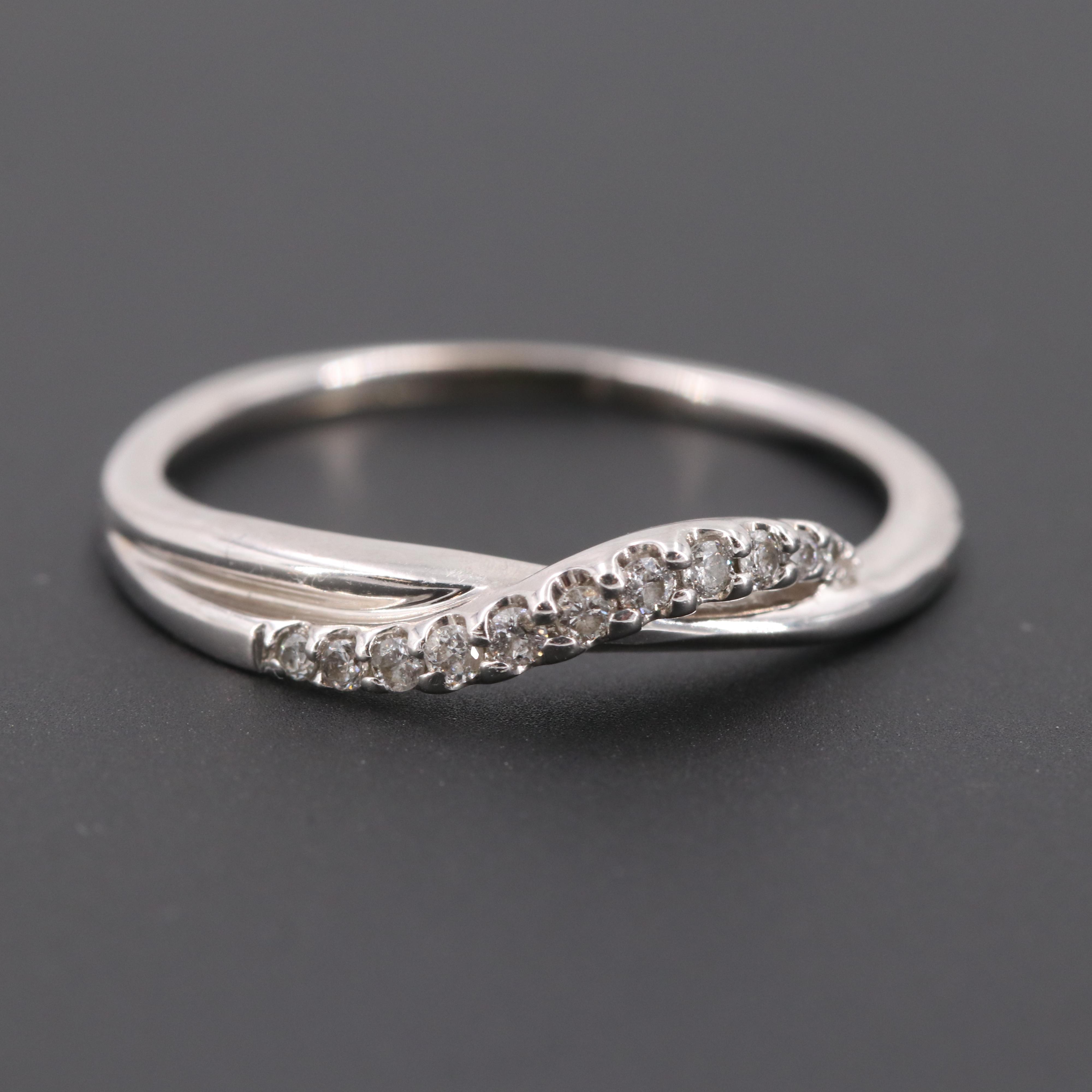 14K White Gold Diamond Ring