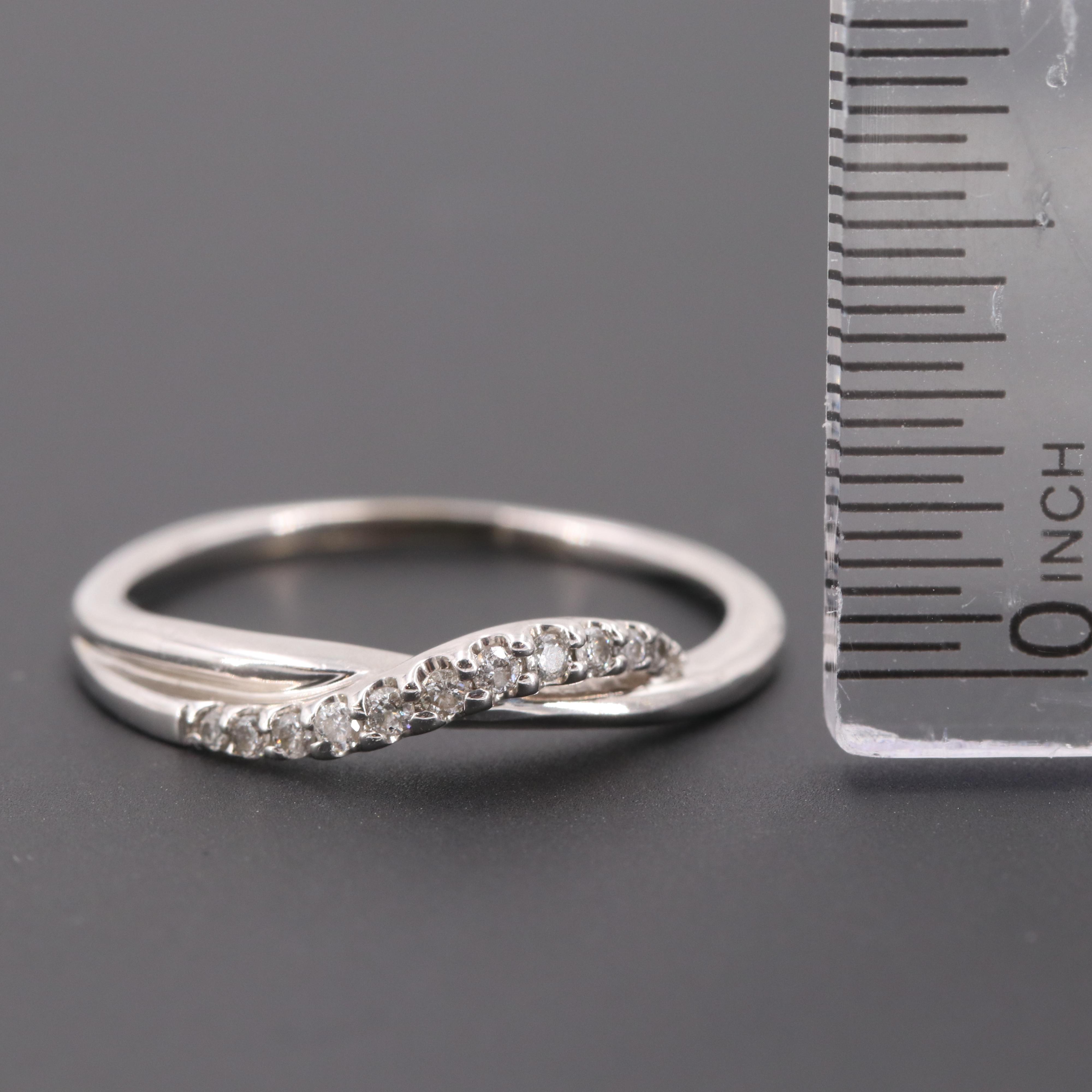 14K White Gold Diamond Ring