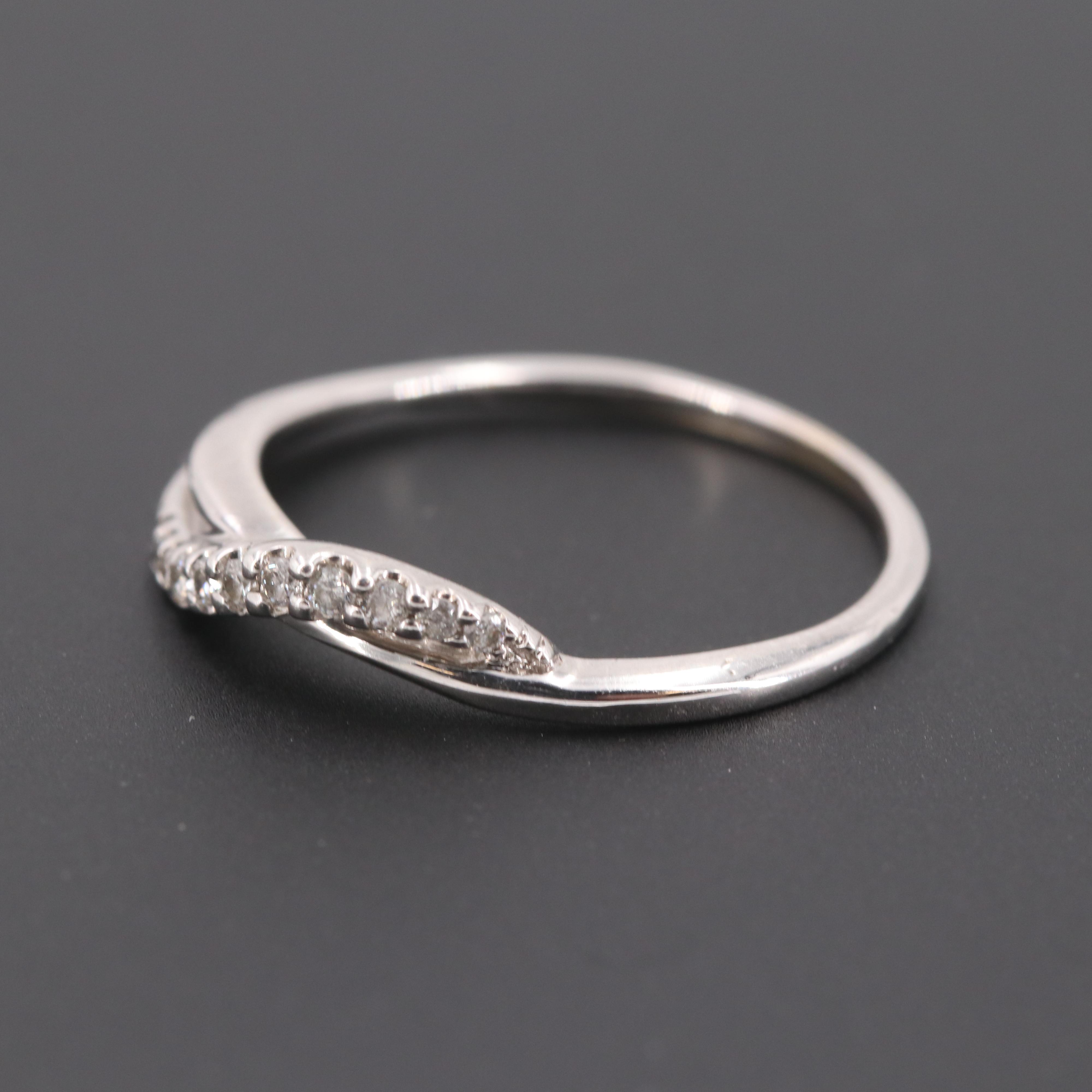 14K White Gold Diamond Ring