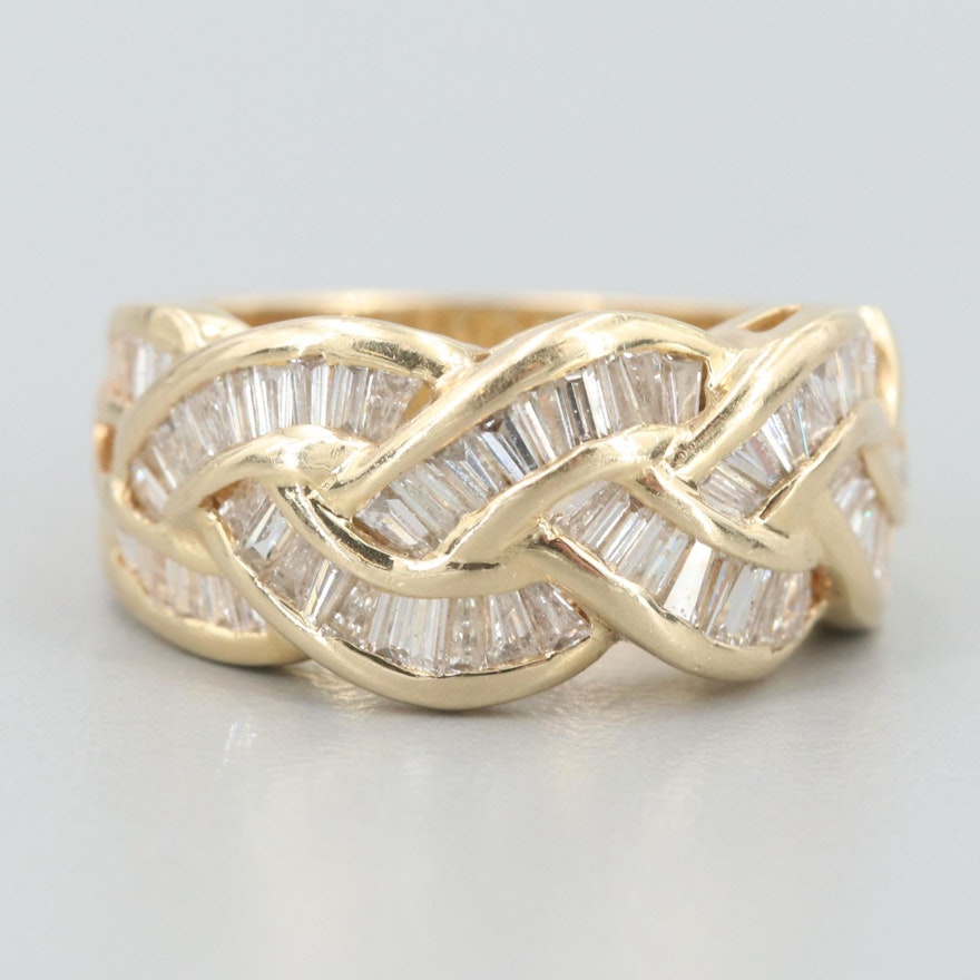 14K Yellow Gold 1.56 CTW Diamond Ring