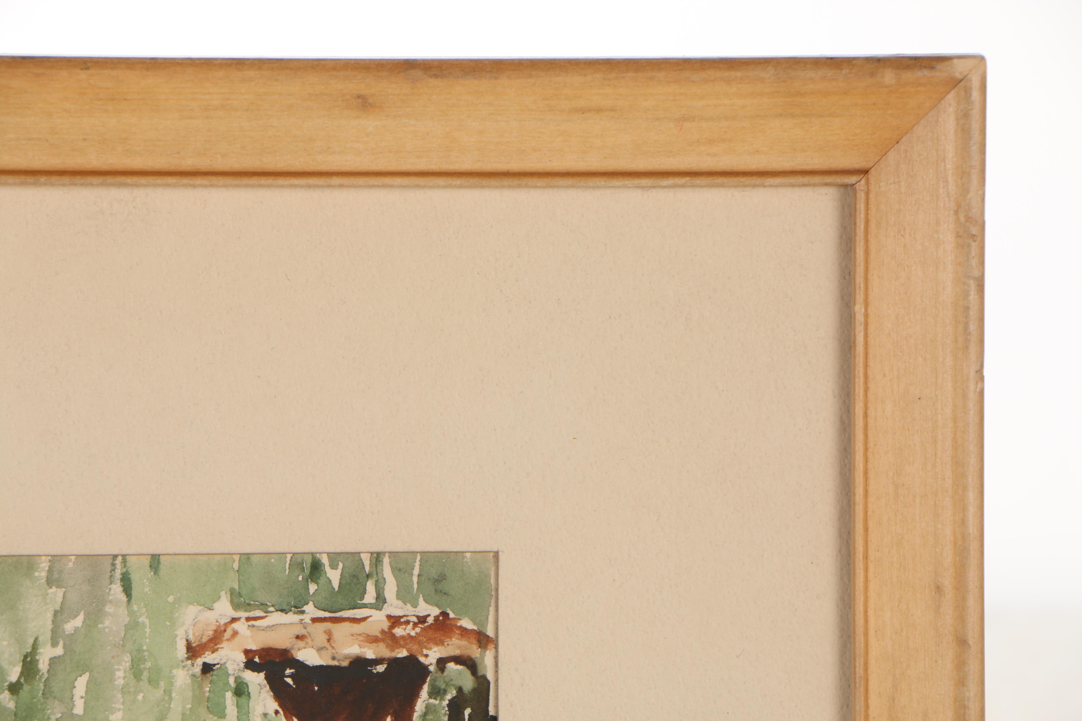 Paul Ashbrook Watercolor Painting "Roadside Siesta"