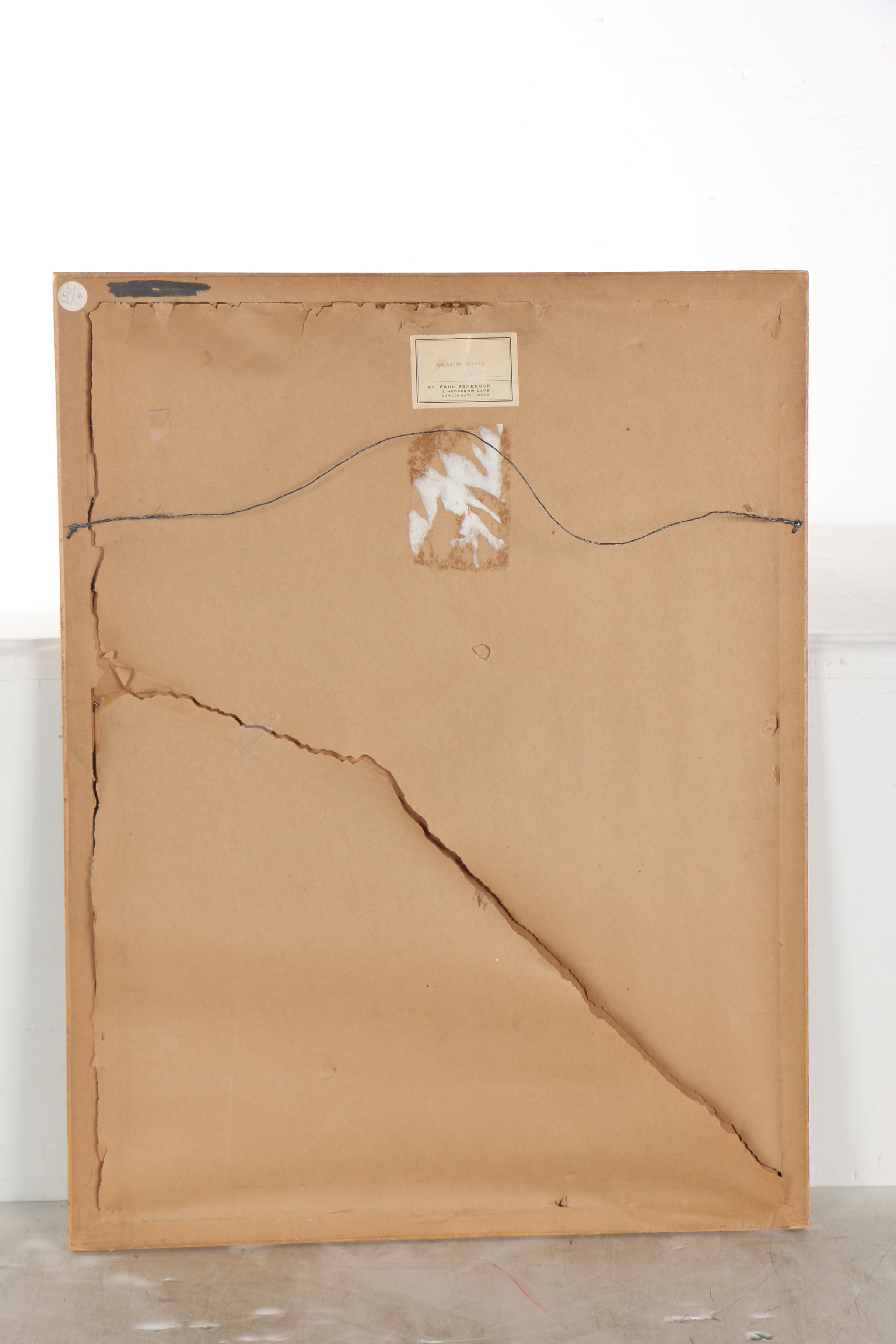 Paul Ashbrook Watercolor Painting "Roadside Siesta"