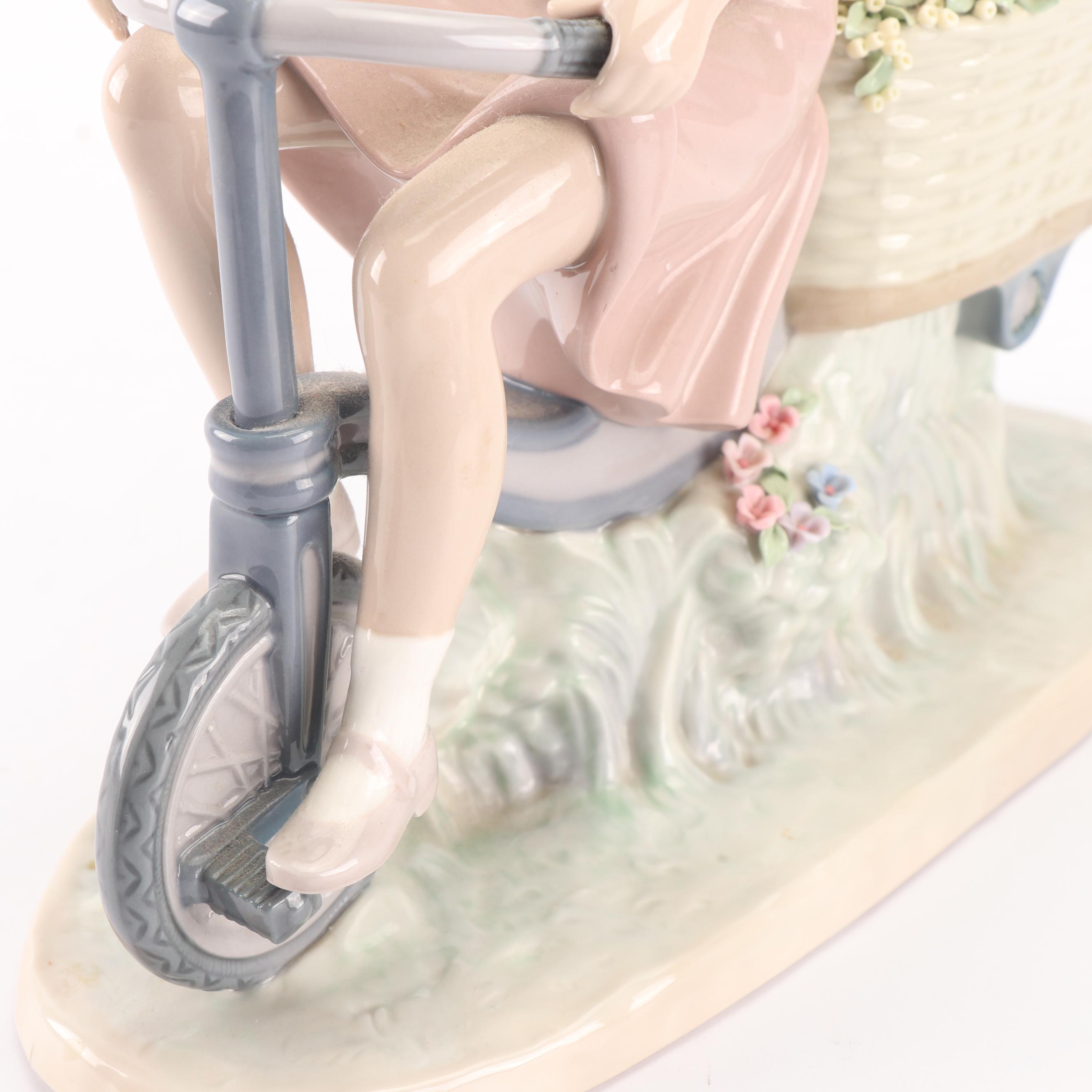 Lladró "Girl with Flowers in Tow" Porcelain Figurine