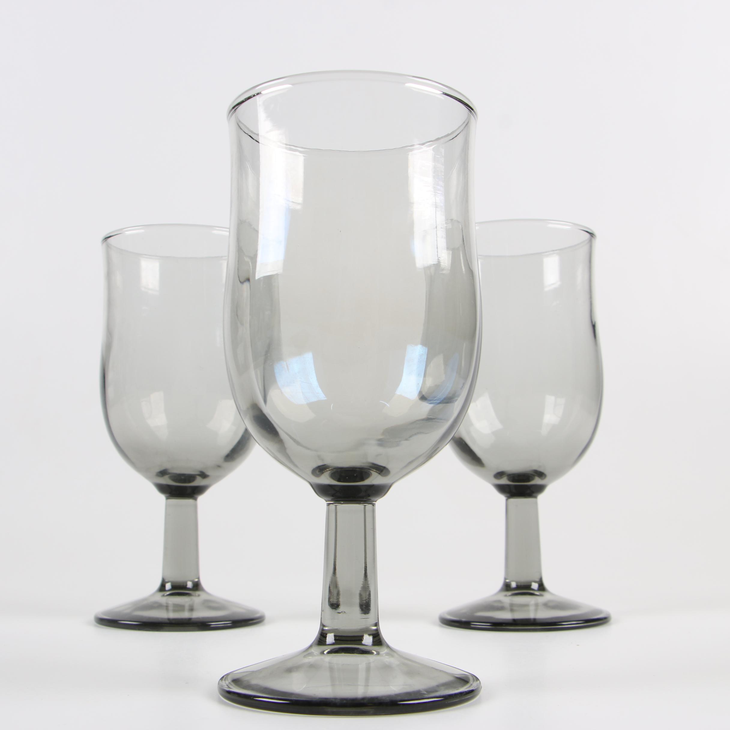 "Swedish Modern Smoke" Water Goblets, 1980s