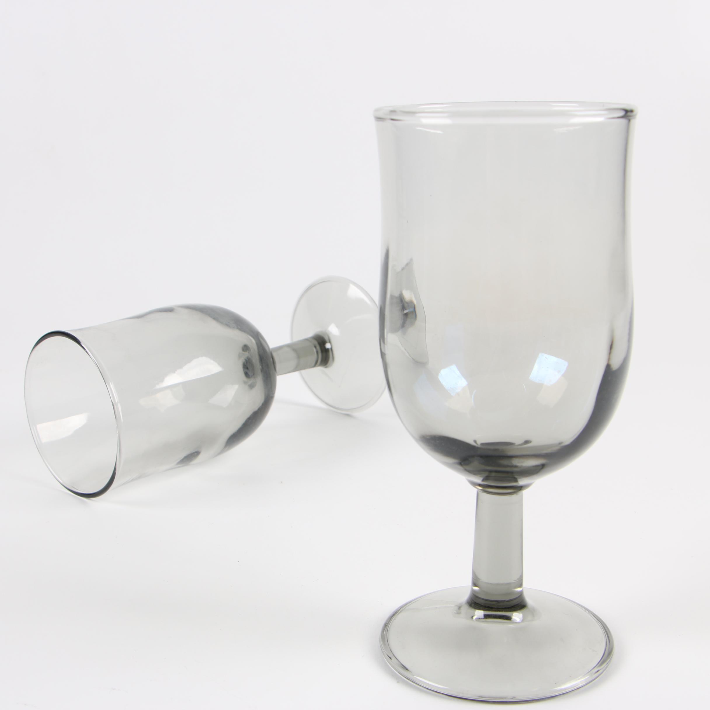 "Swedish Modern Smoke" Water Goblets, 1980s