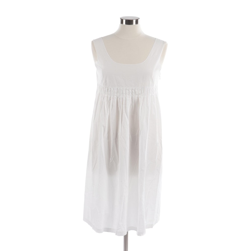 Marni Sleeveless White Dress, Made in Italy