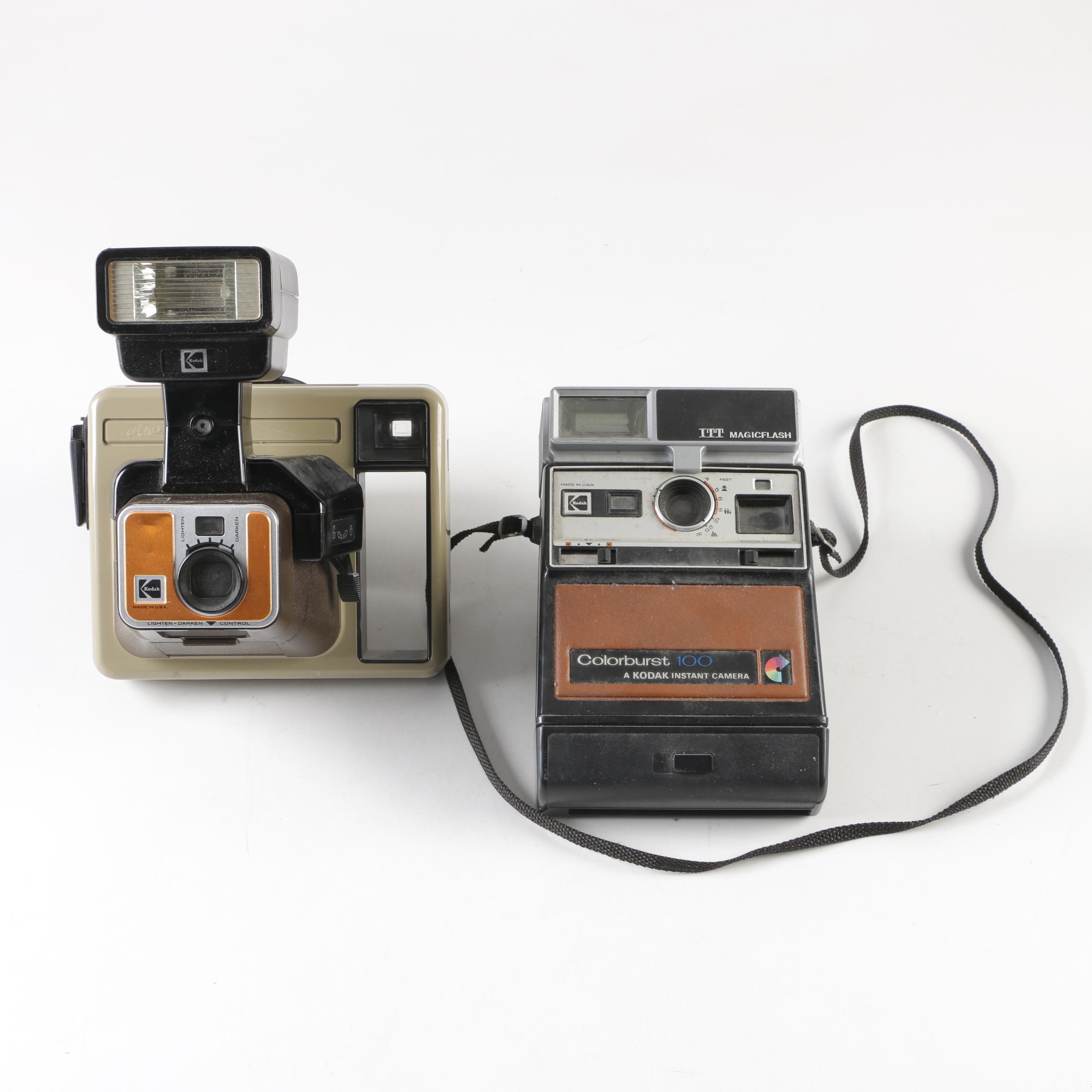 Kodak Colorburst 100 and EK5 Instant Cameras, Late 1970s