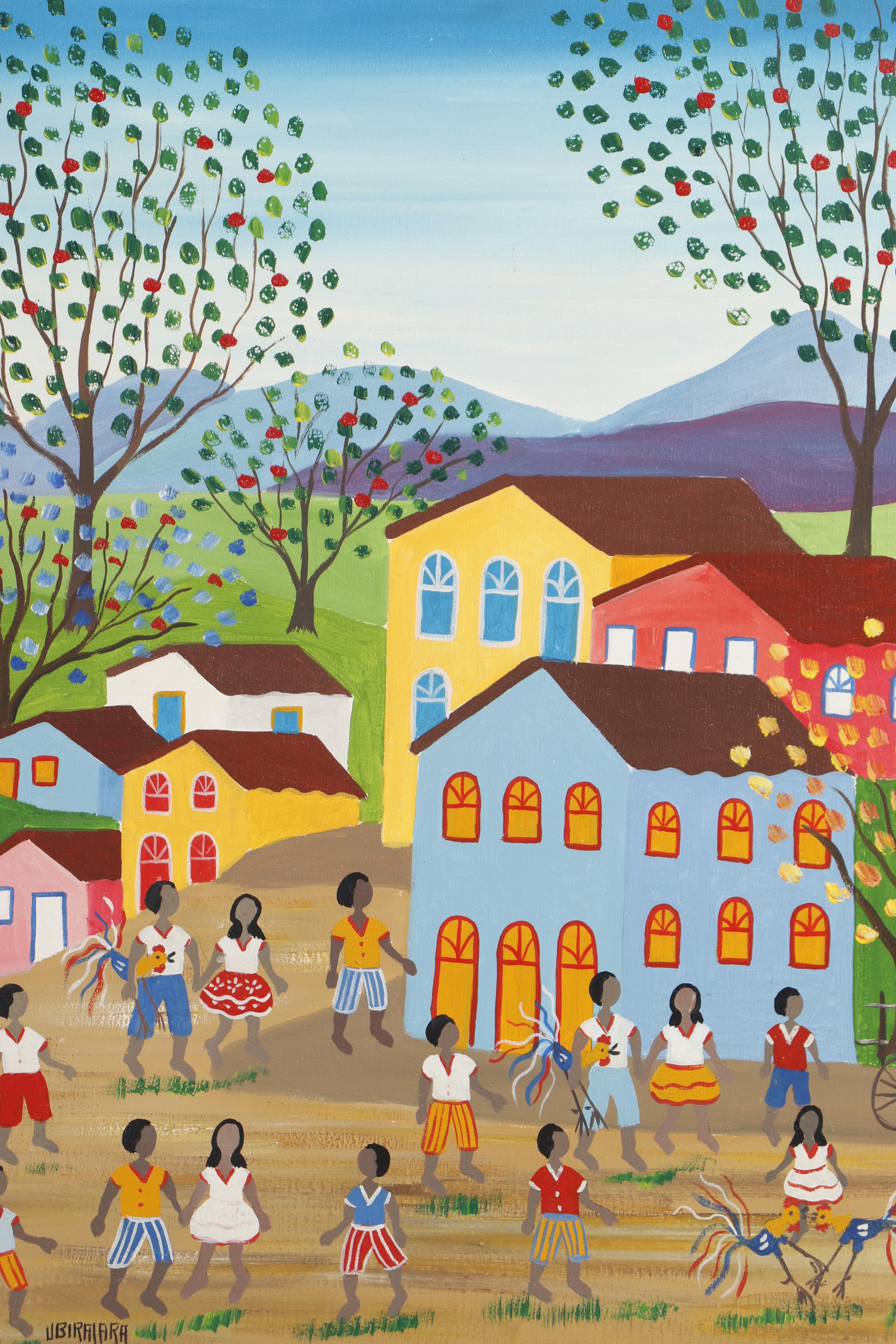Brazilian Folk Art Acrylic Painting