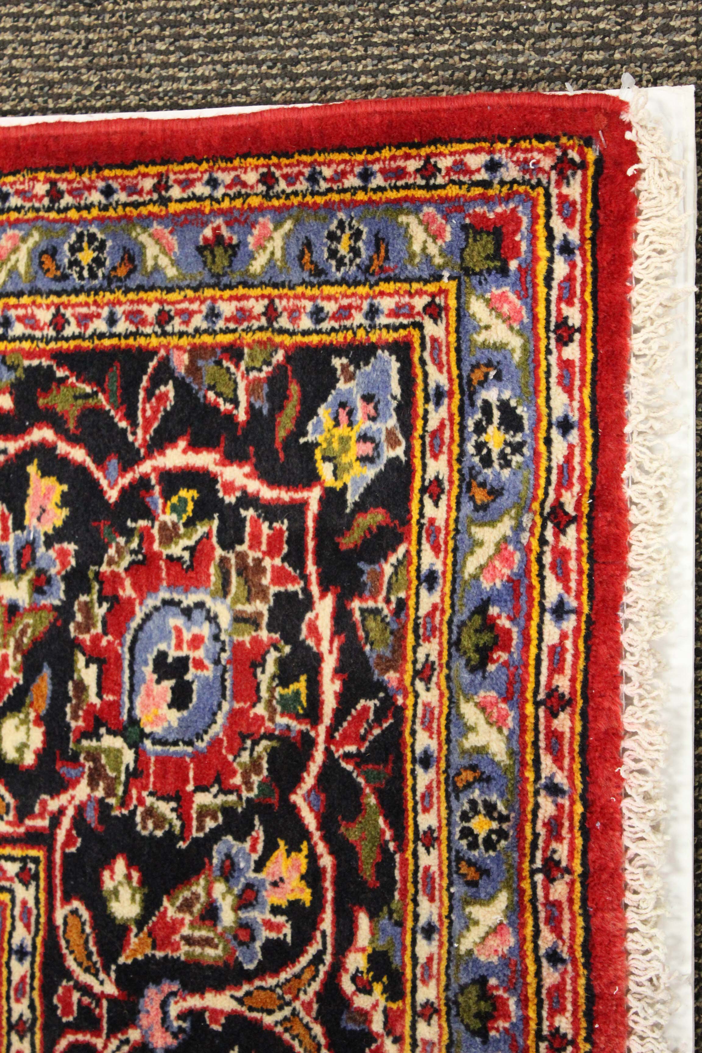 8'0 x 11'8Hand-Knotted Persian Kashan Room Size Rug, circa 1970