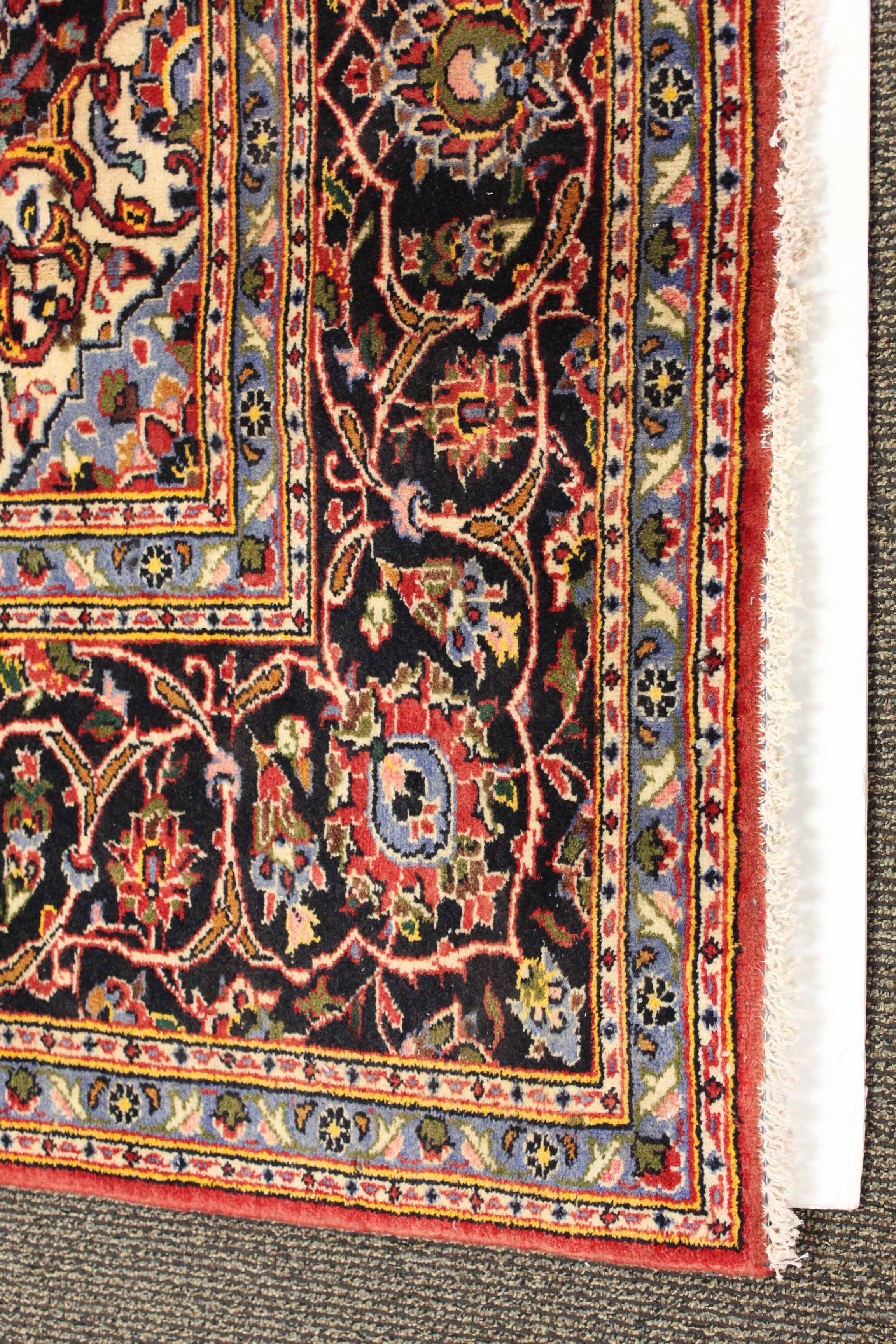 8'0 x 11'8Hand-Knotted Persian Kashan Room Size Rug, circa 1970