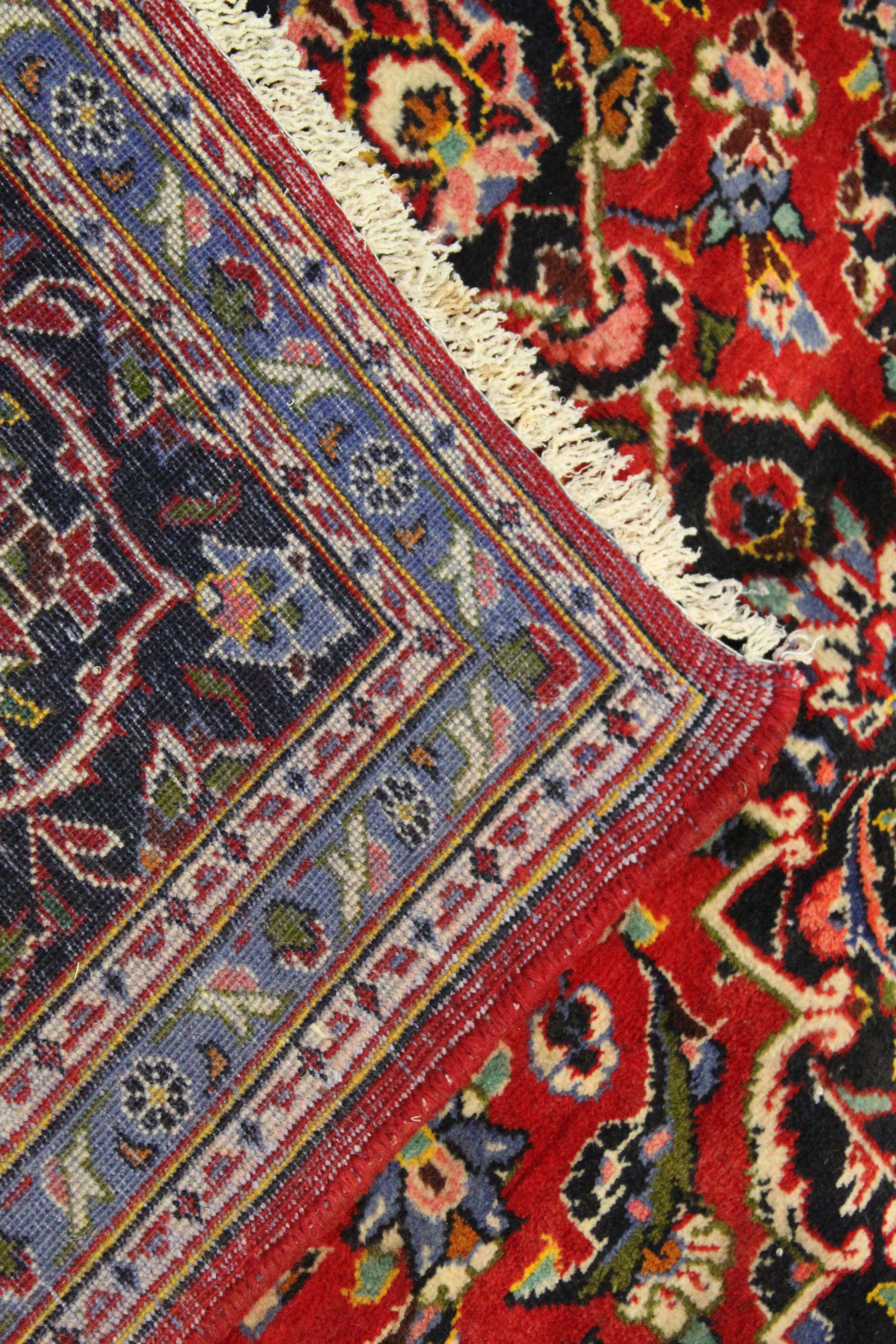 8'0 x 11'8Hand-Knotted Persian Kashan Room Size Rug, circa 1970