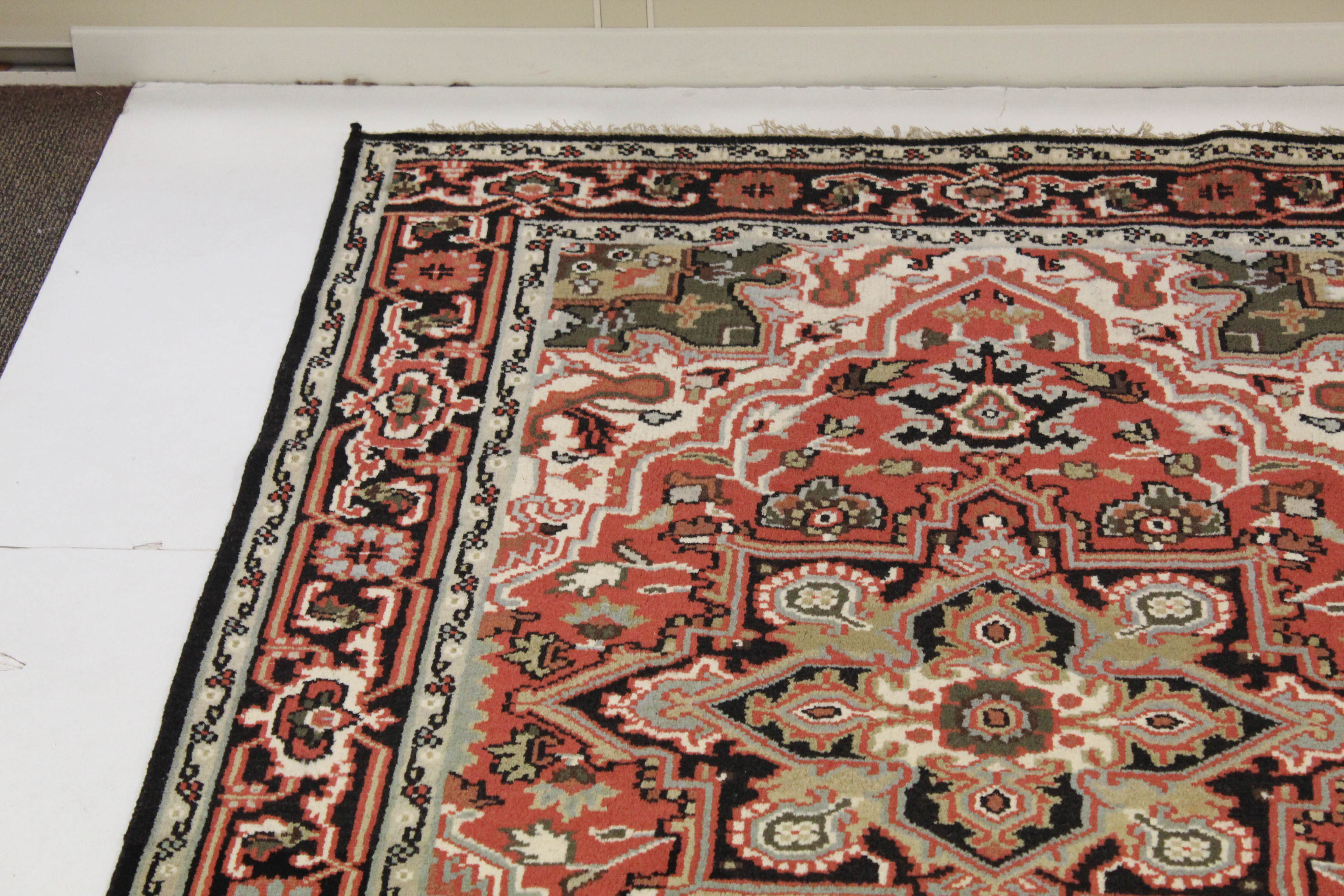 6'0 x 9'2 Hand-Knotted Indo-Persian Heriz Rug