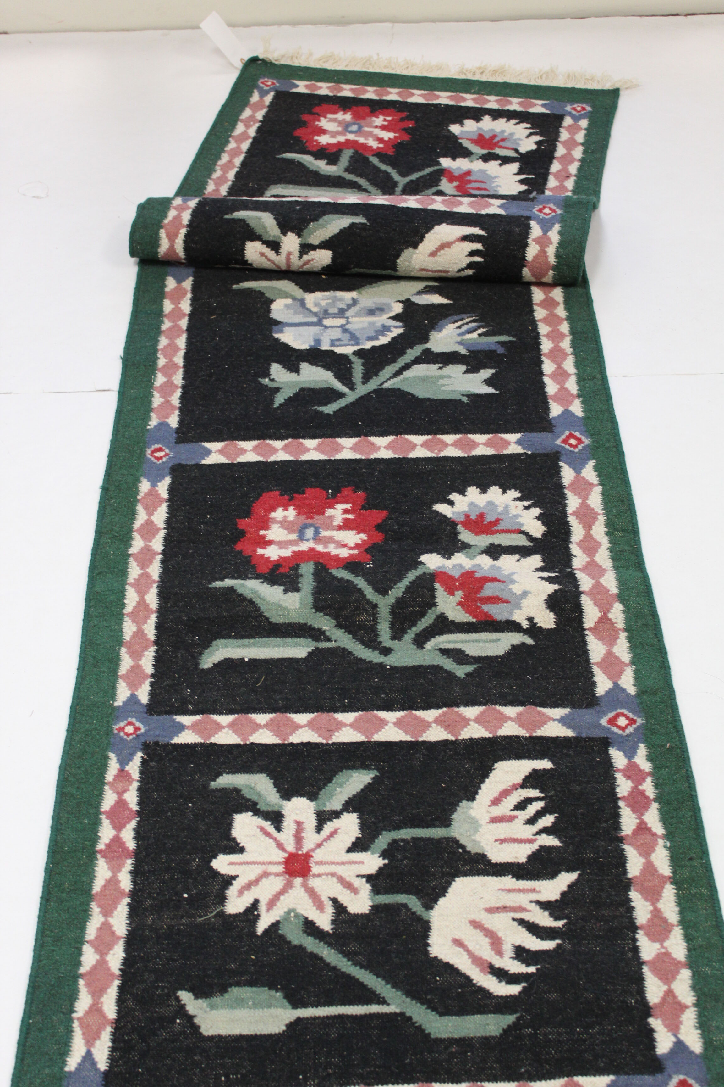 2'5 x 12'5 Hand-Knotted Indo-Romanian Kilim Runner